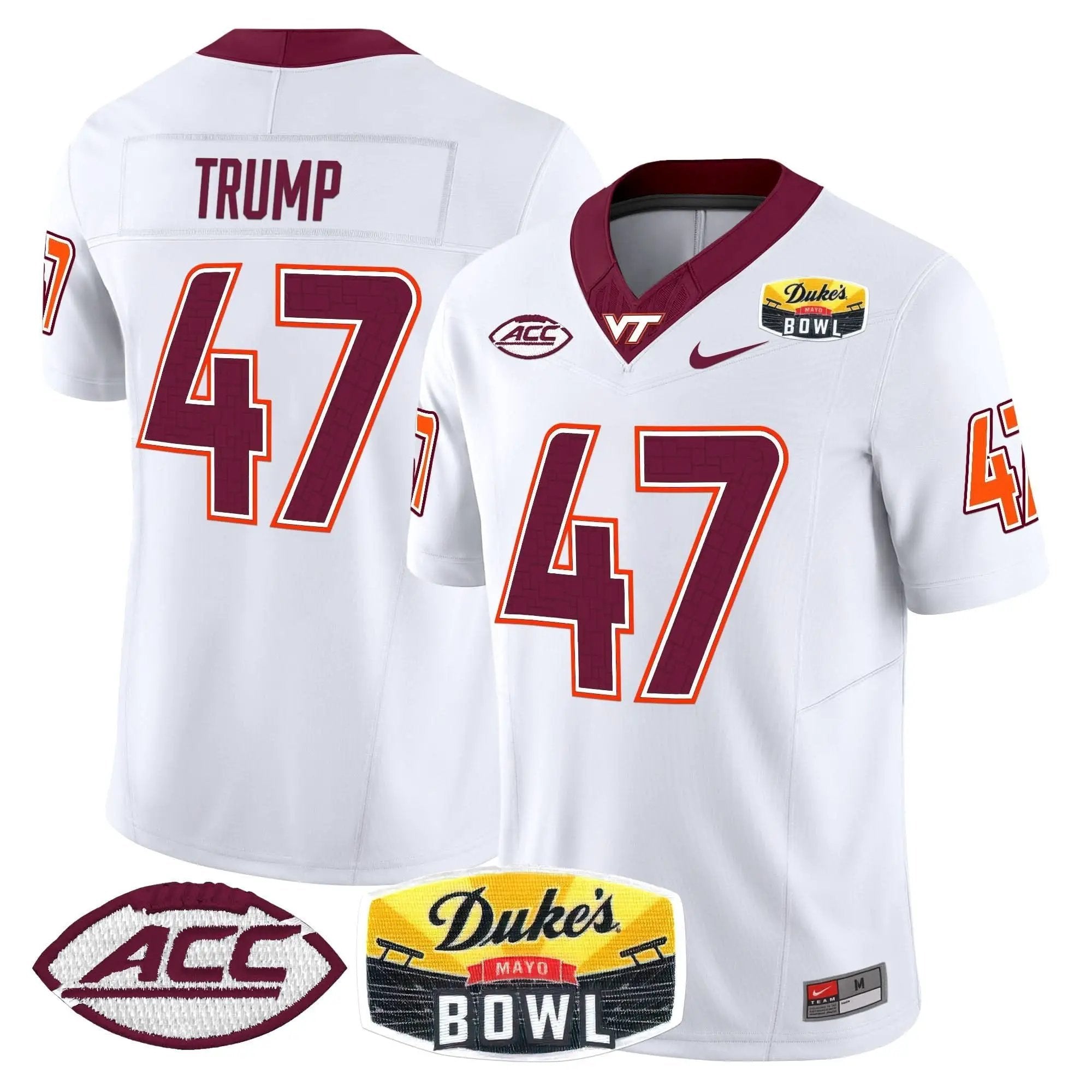 VTH 2025 Duke's Mayo Bowl Patch Vapor Limited Jersey by Virginia Tech Hokies