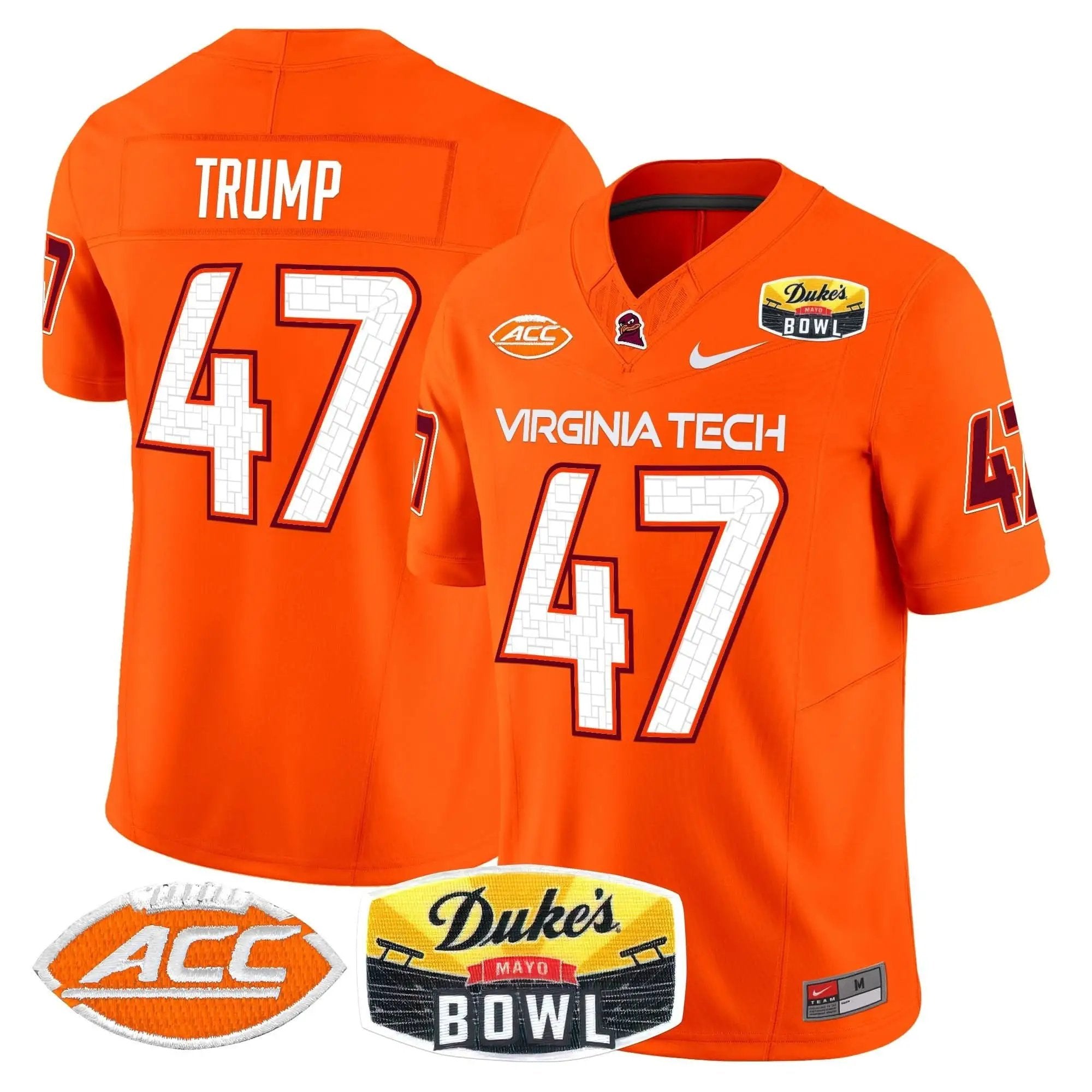 VTH 2025 Duke's Mayo Bowl Patch Vapor Limited Jersey by Virginia Tech Hokies