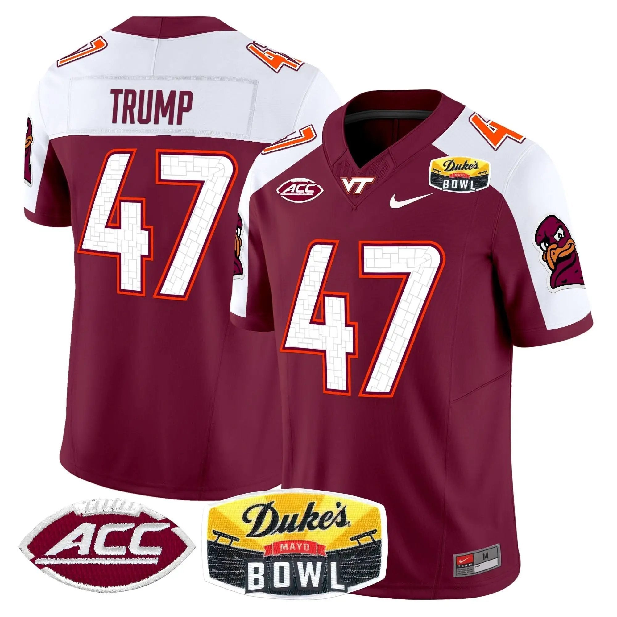 VTH 2025 Duke's Mayo Bowl Patch Vapor Limited Jersey by Virginia Tech Hokies