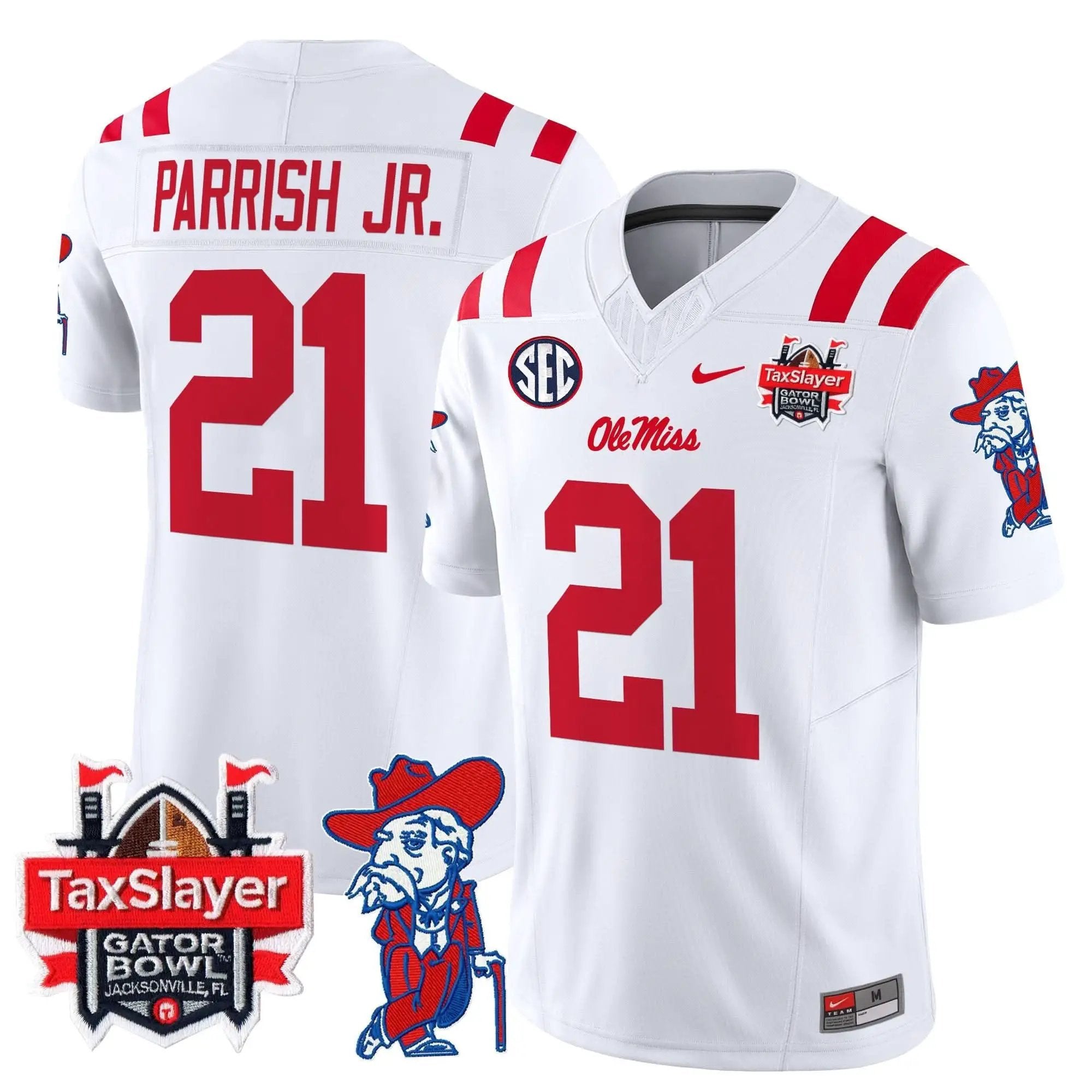 OMB 2025 Gator Bowl Patch Vapor Limited Jersey by Ole Miss Rebels