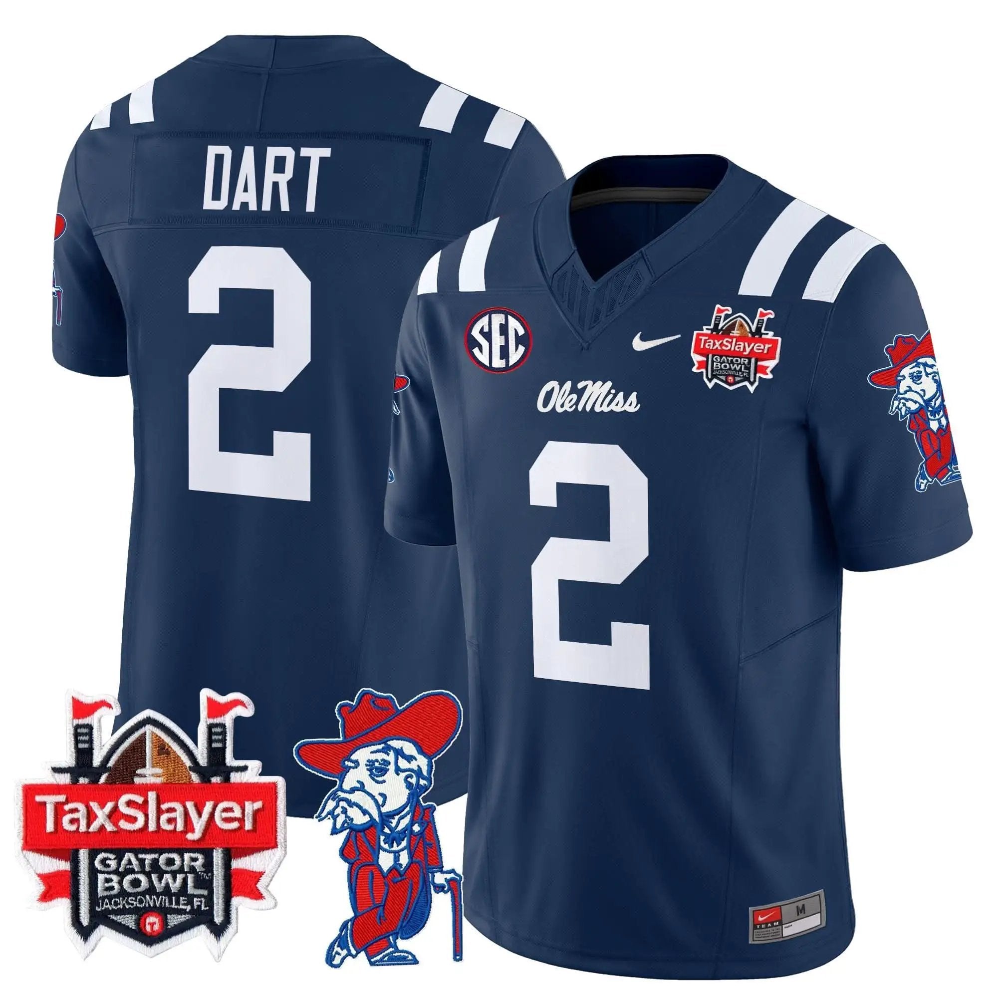 OMB 2025 Gator Bowl Patch Vapor Limited Jersey by Ole Miss Rebels