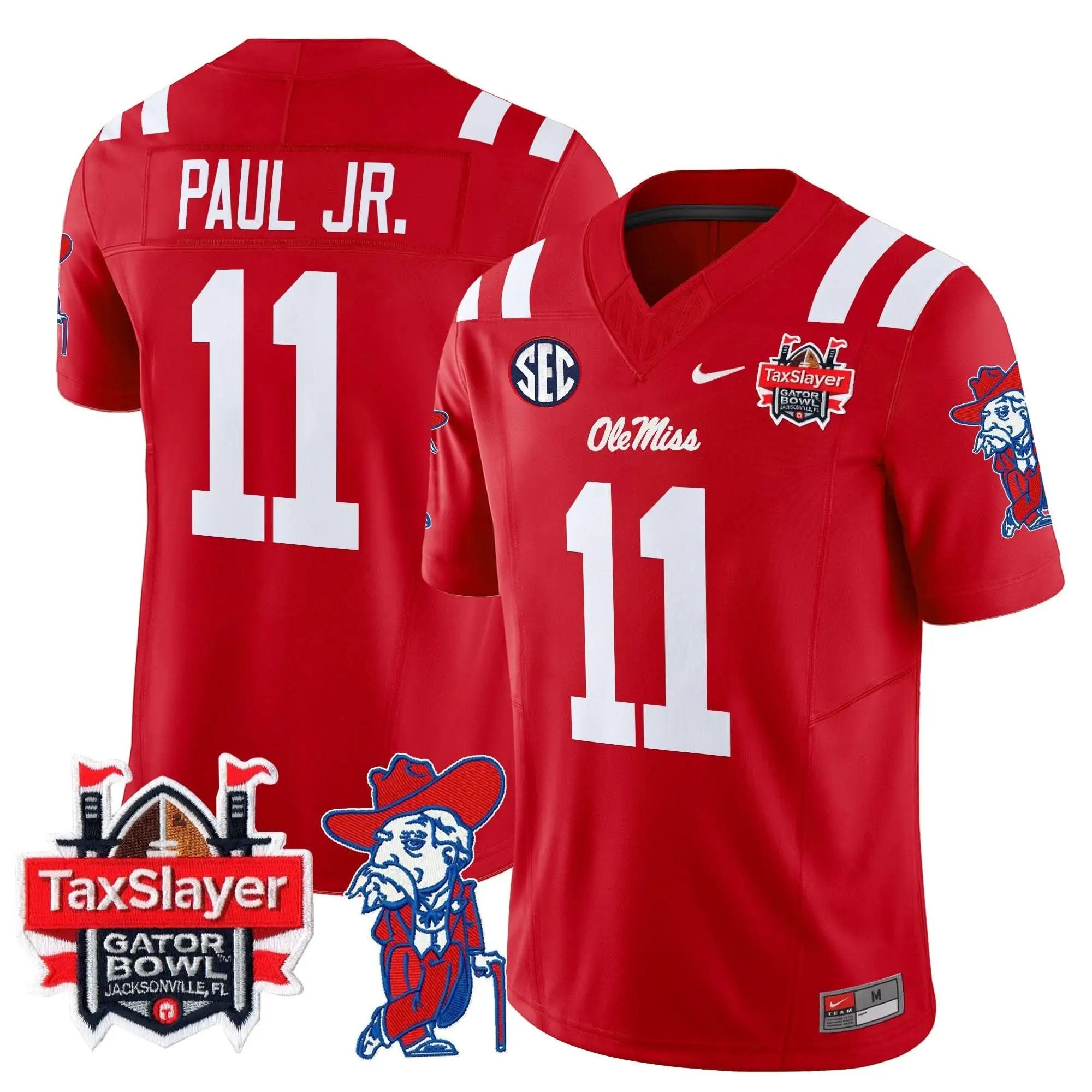 OMB 2025 Gator Bowl Patch Vapor Limited Jersey by Ole Miss Rebels