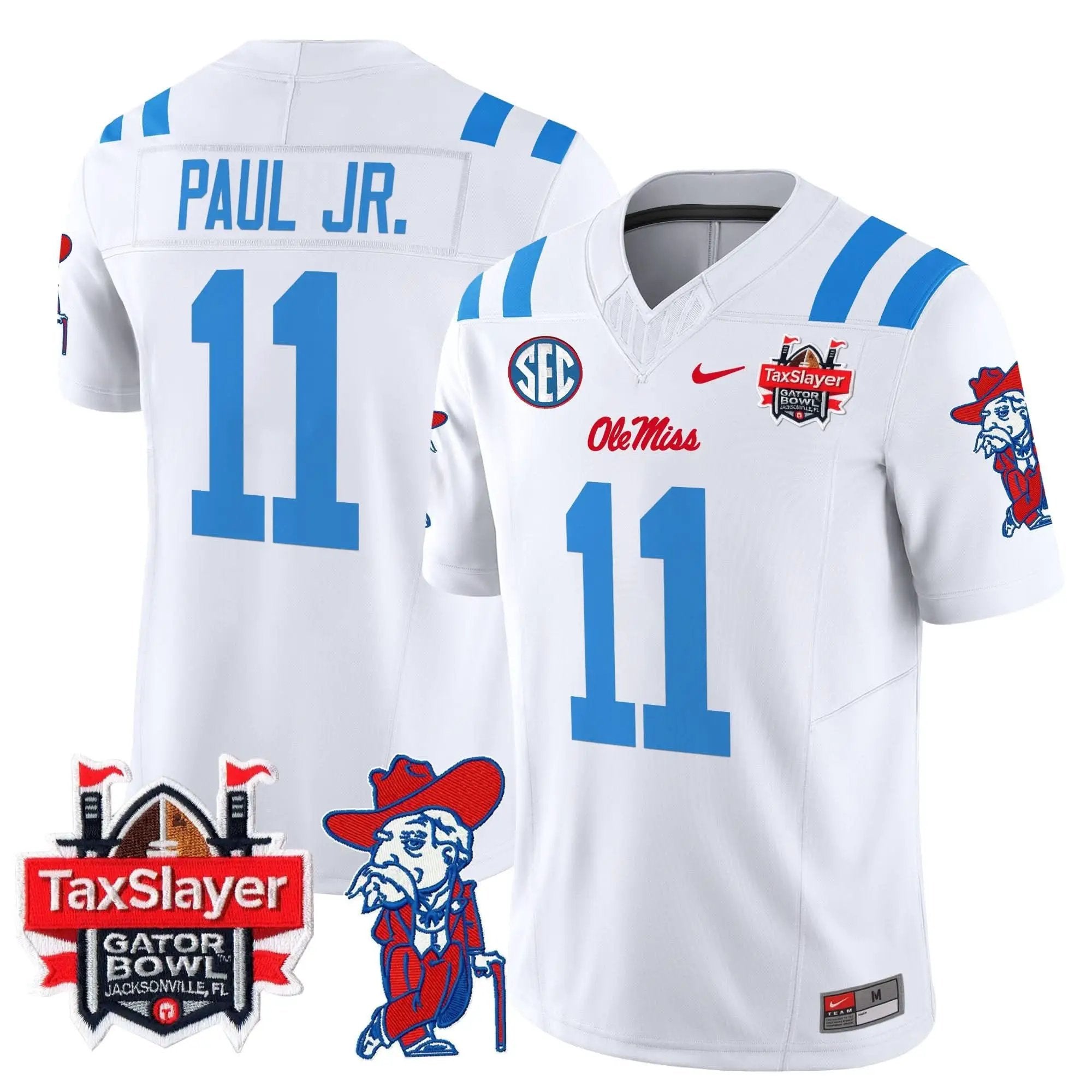 OMB 2025 Gator Bowl Patch Vapor Limited Jersey by Ole Miss Rebels