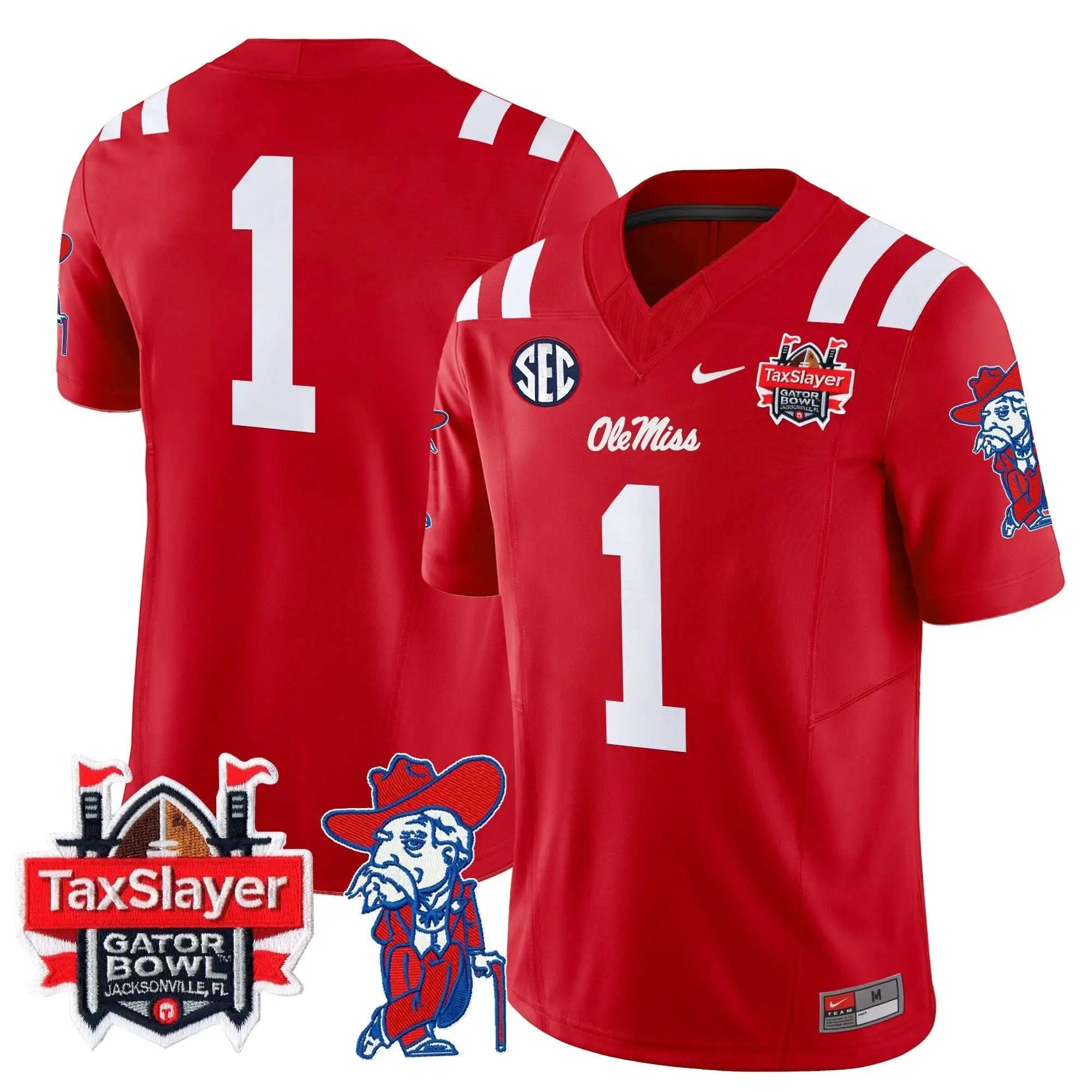 OMB 2025 Gator Bowl Patch Vapor Limited Jersey by Ole Miss Rebels