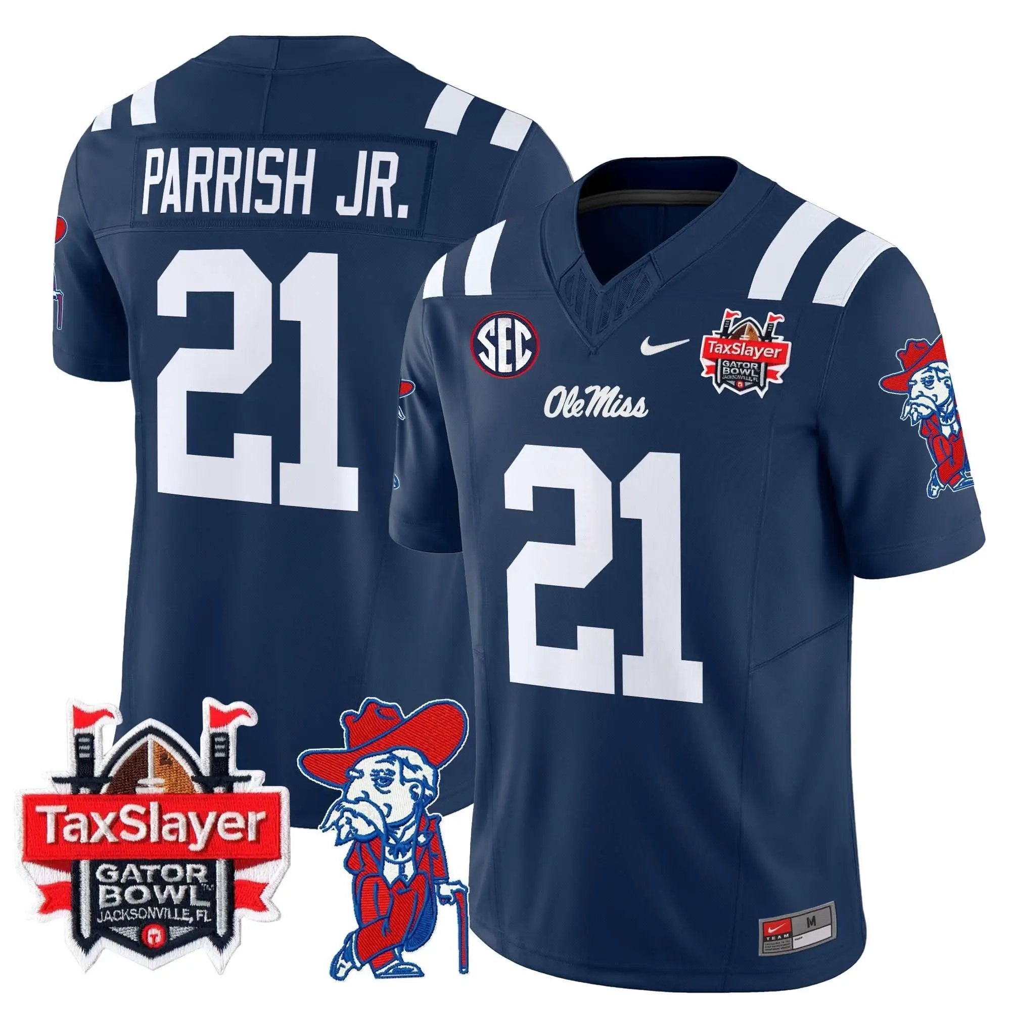 OMB 2025 Gator Bowl Patch Vapor Limited Jersey by Ole Miss Rebels