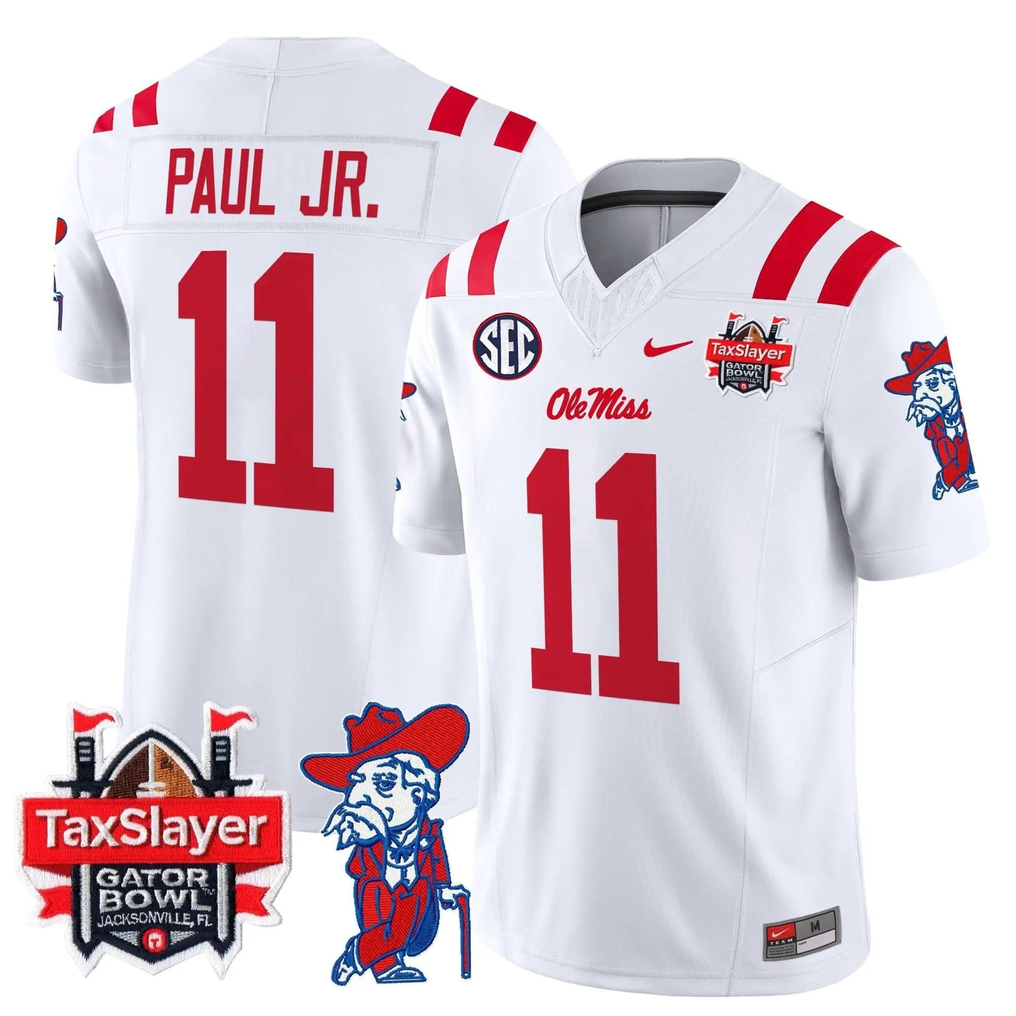 OMB 2025 Gator Bowl Patch Vapor Limited Jersey by Ole Miss Rebels