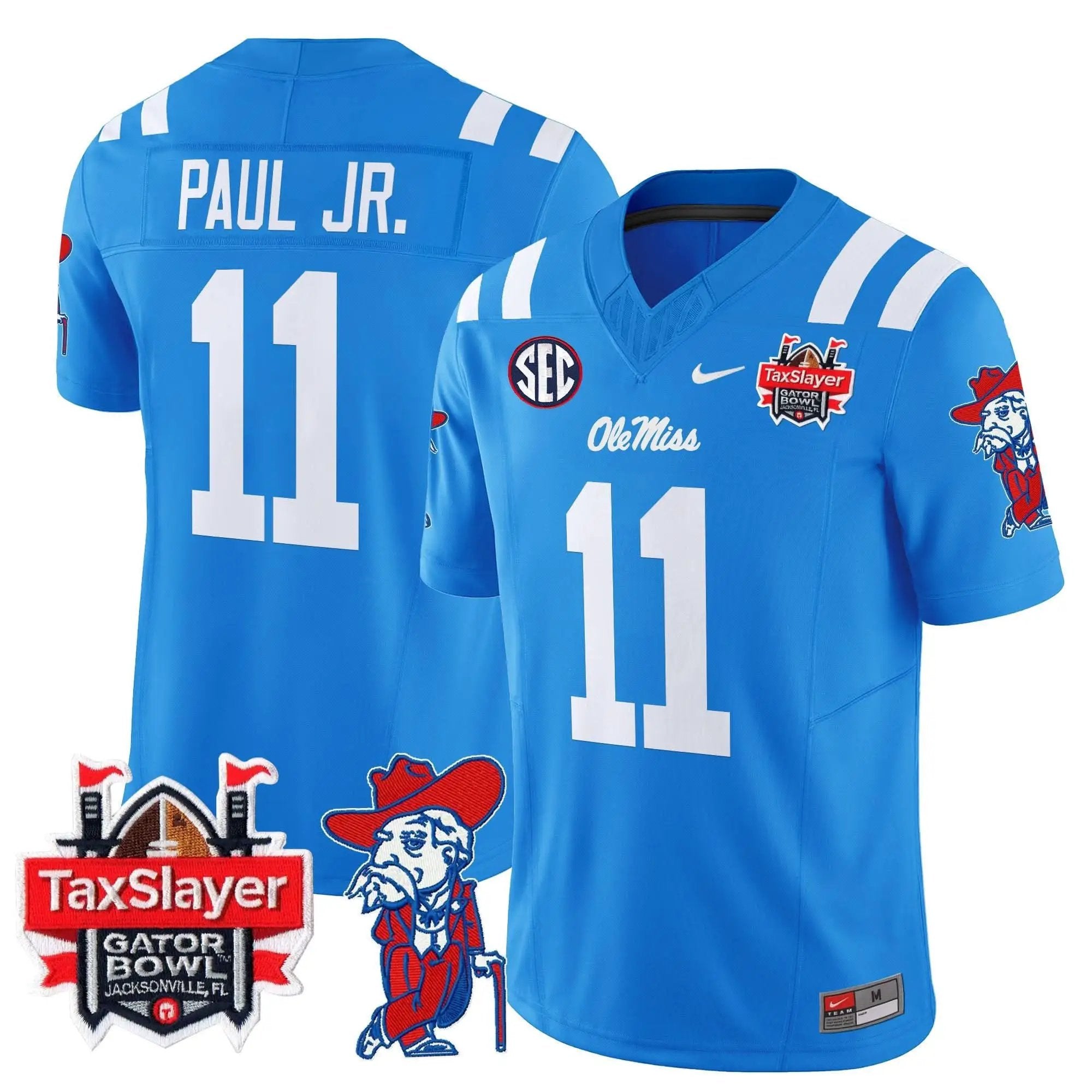 OMB 2025 Gator Bowl Patch Vapor Limited Jersey by Ole Miss Rebels