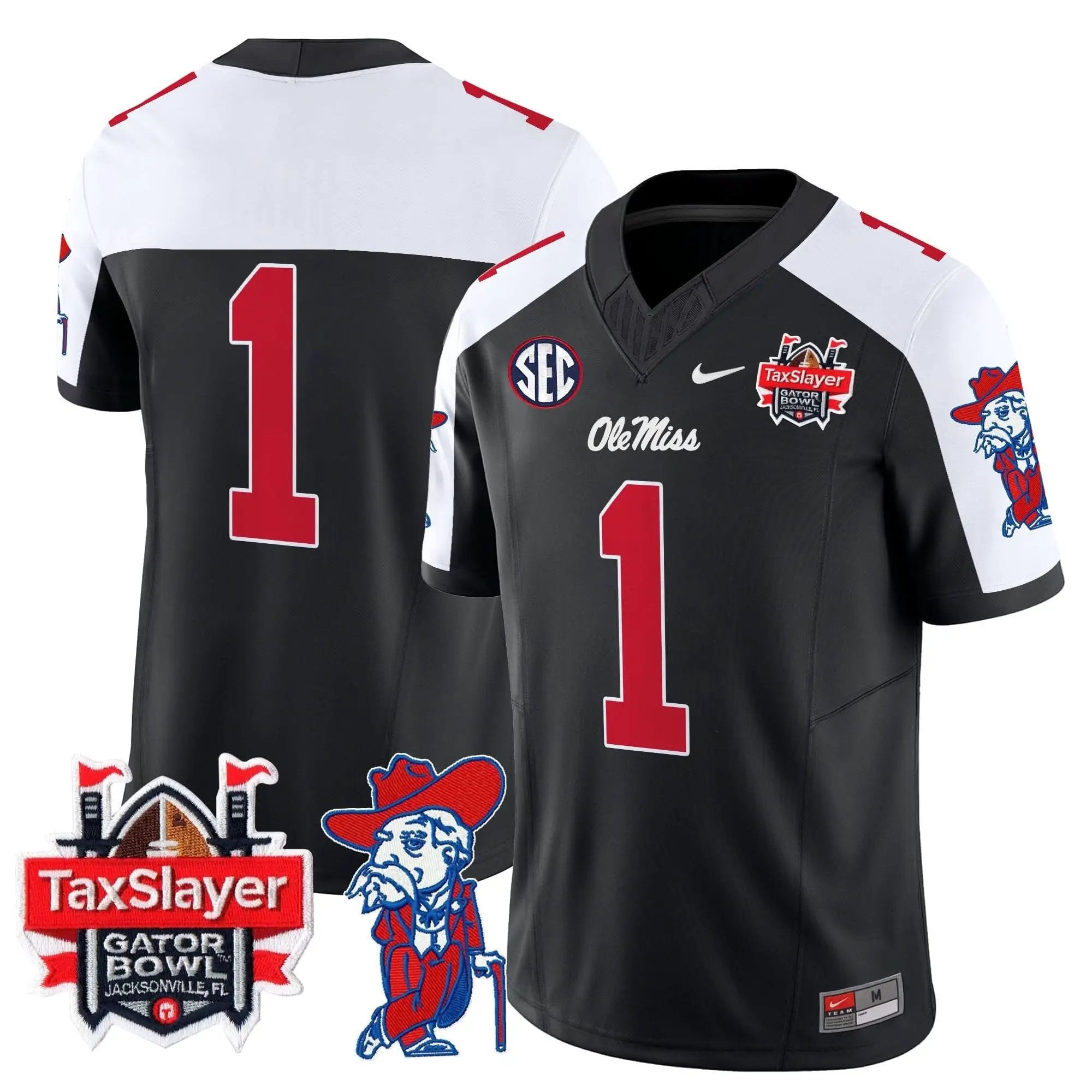 OMB 2025 Gator Bowl Patch Vapor Limited Jersey by Ole Miss Rebels