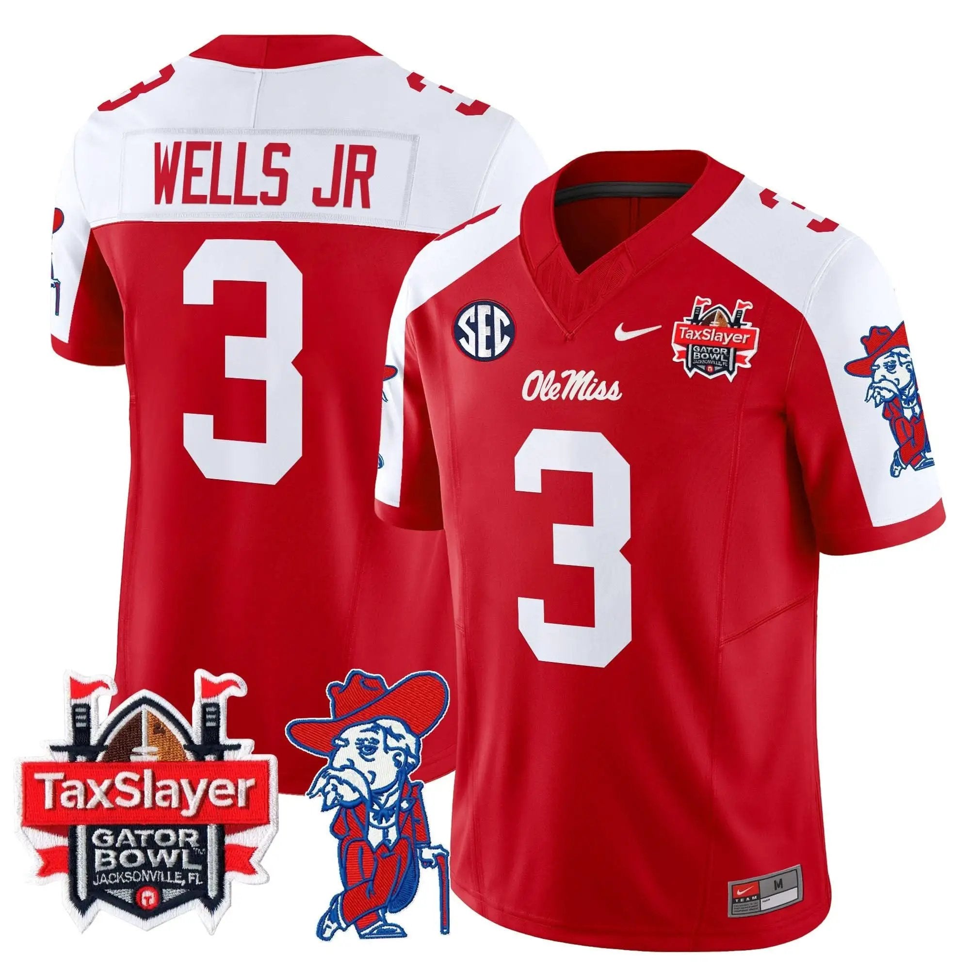 OMB 2025 Gator Bowl Patch Vapor Limited Jersey by Ole Miss Rebels