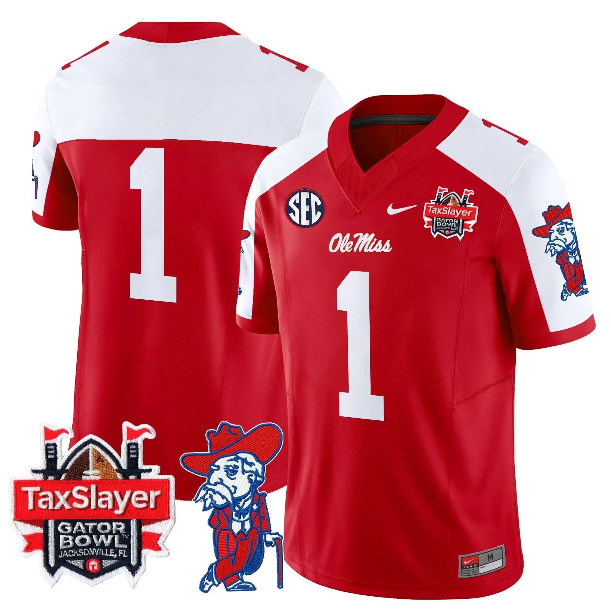 OMB 2025 Gator Bowl Patch Vapor Limited Jersey by Ole Miss Rebels