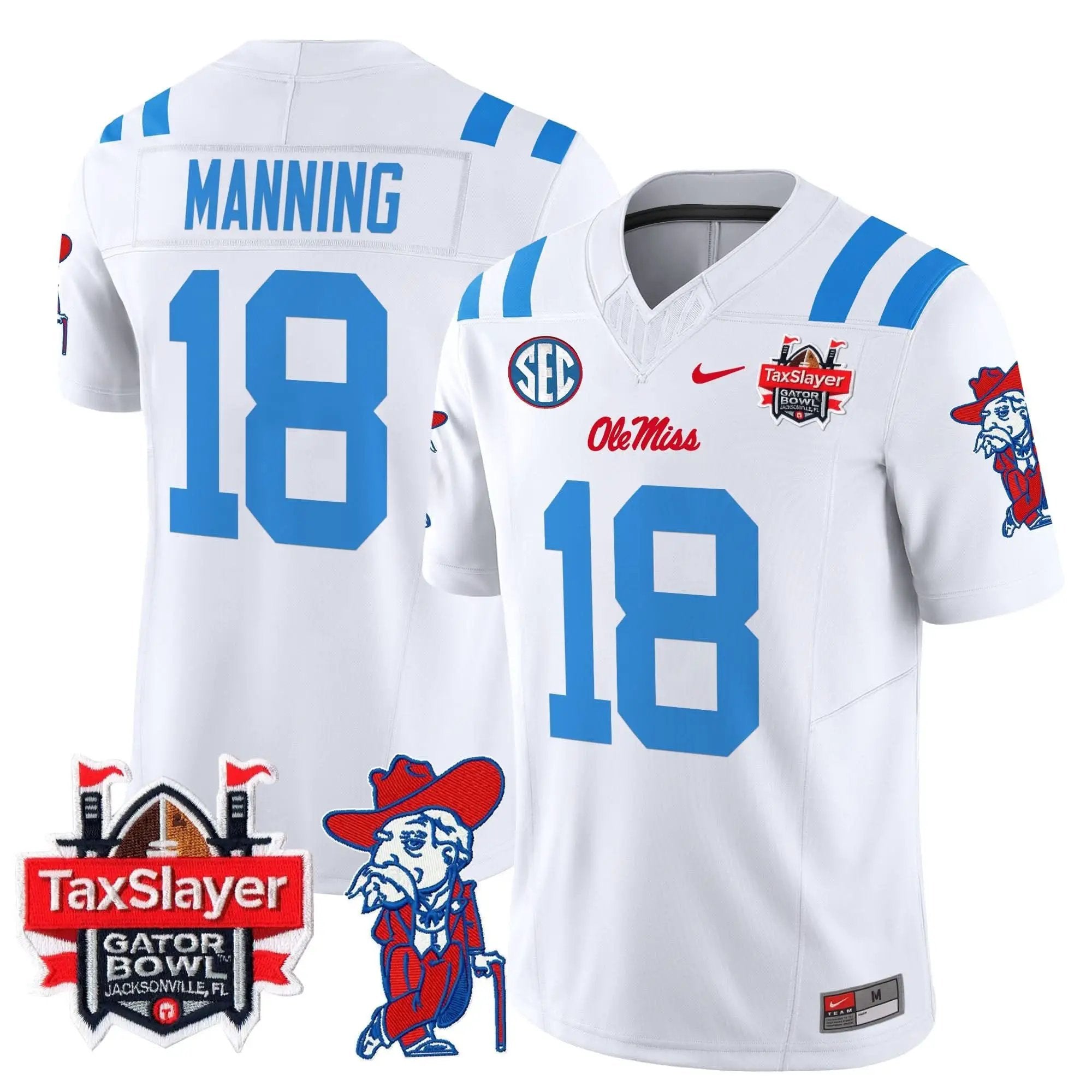 OMB 2025 Gator Bowl Patch Vapor Limited Jersey by Ole Miss Rebels
