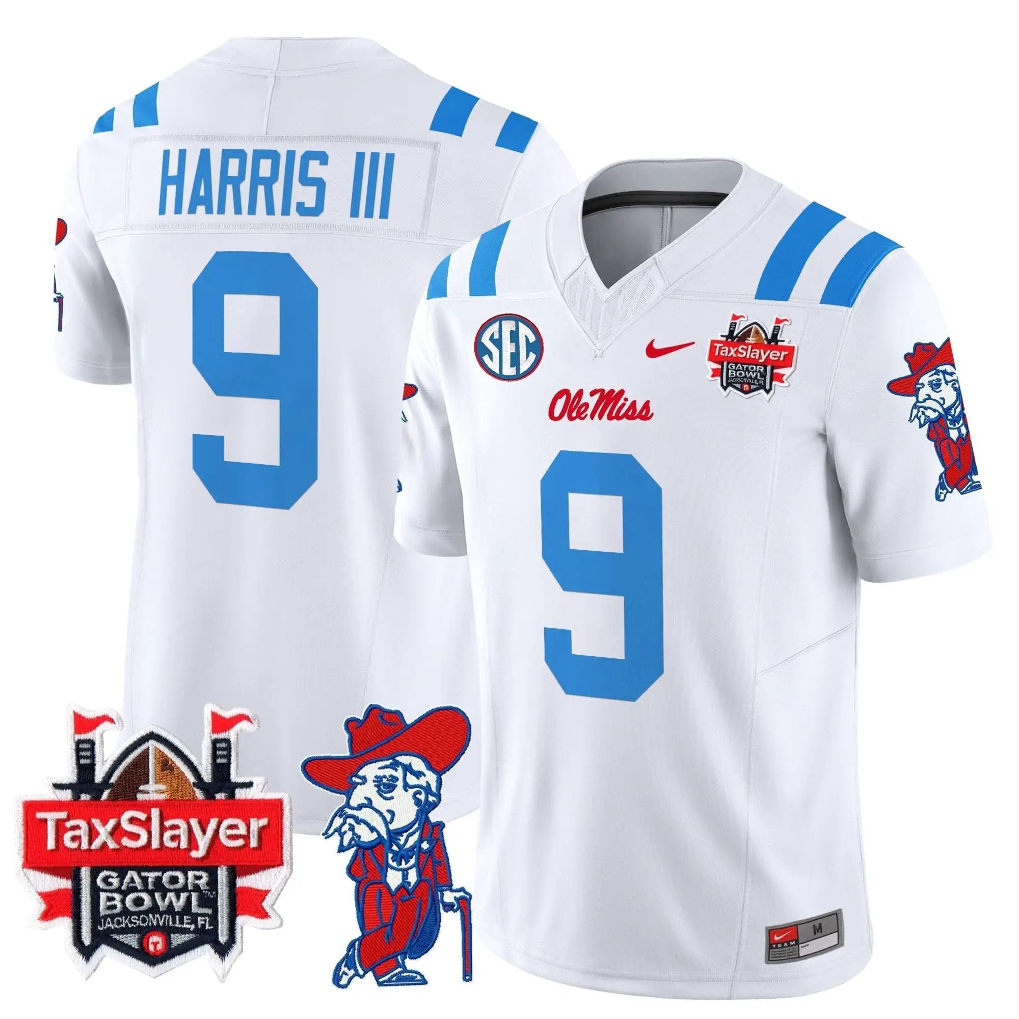 OMB 2025 Gator Bowl Patch Vapor Limited Jersey by Ole Miss Rebels