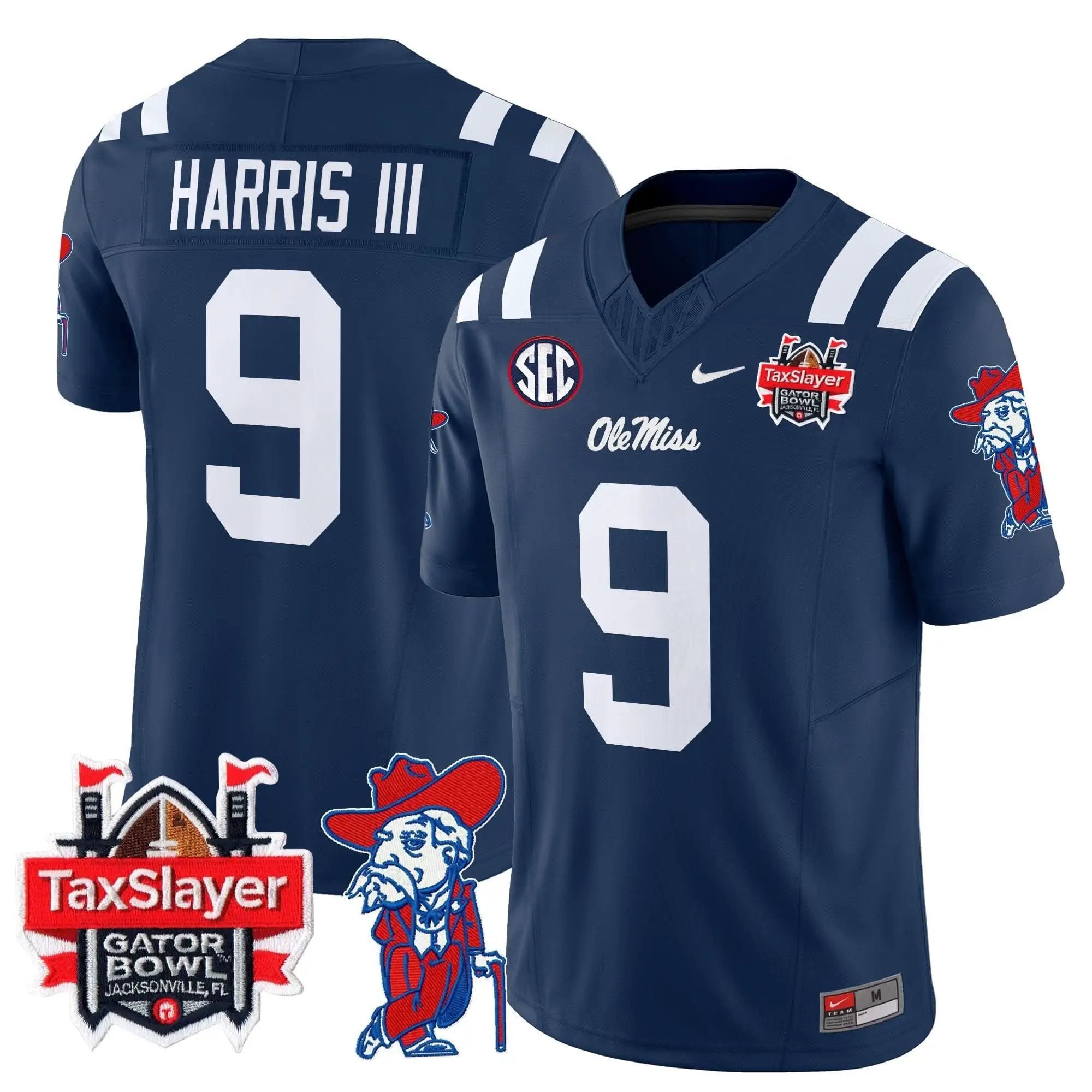 OMB 2025 Gator Bowl Patch Vapor Limited Jersey by Ole Miss Rebels