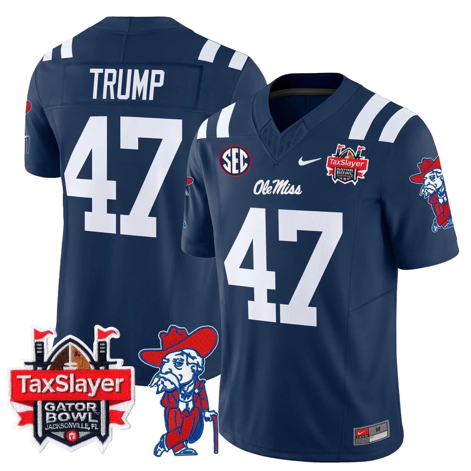 OMB 2025 Gator Bowl Patch Vapor Limited Jersey by Ole Miss Rebels