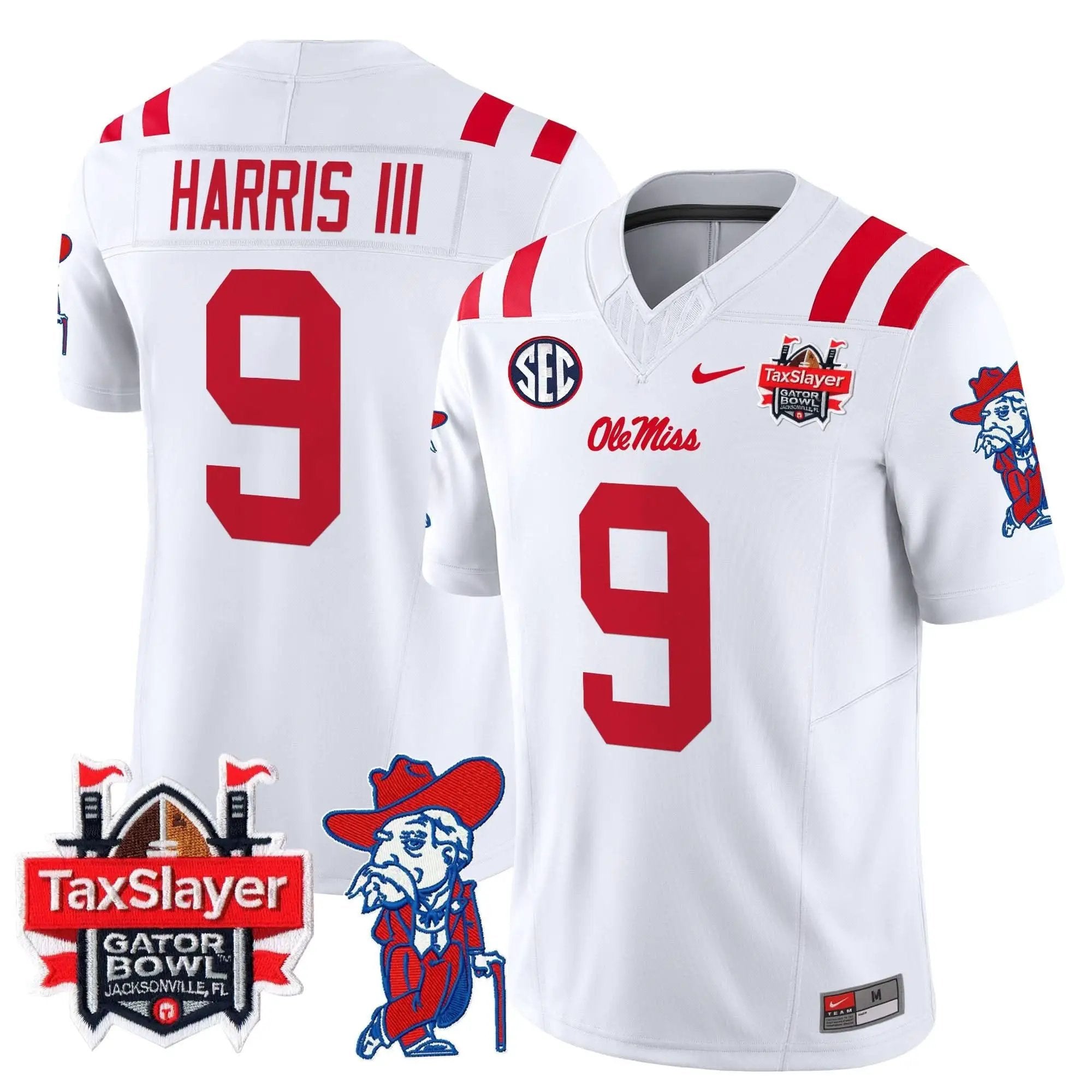 OMB 2025 Gator Bowl Patch Vapor Limited Jersey by Ole Miss Rebels