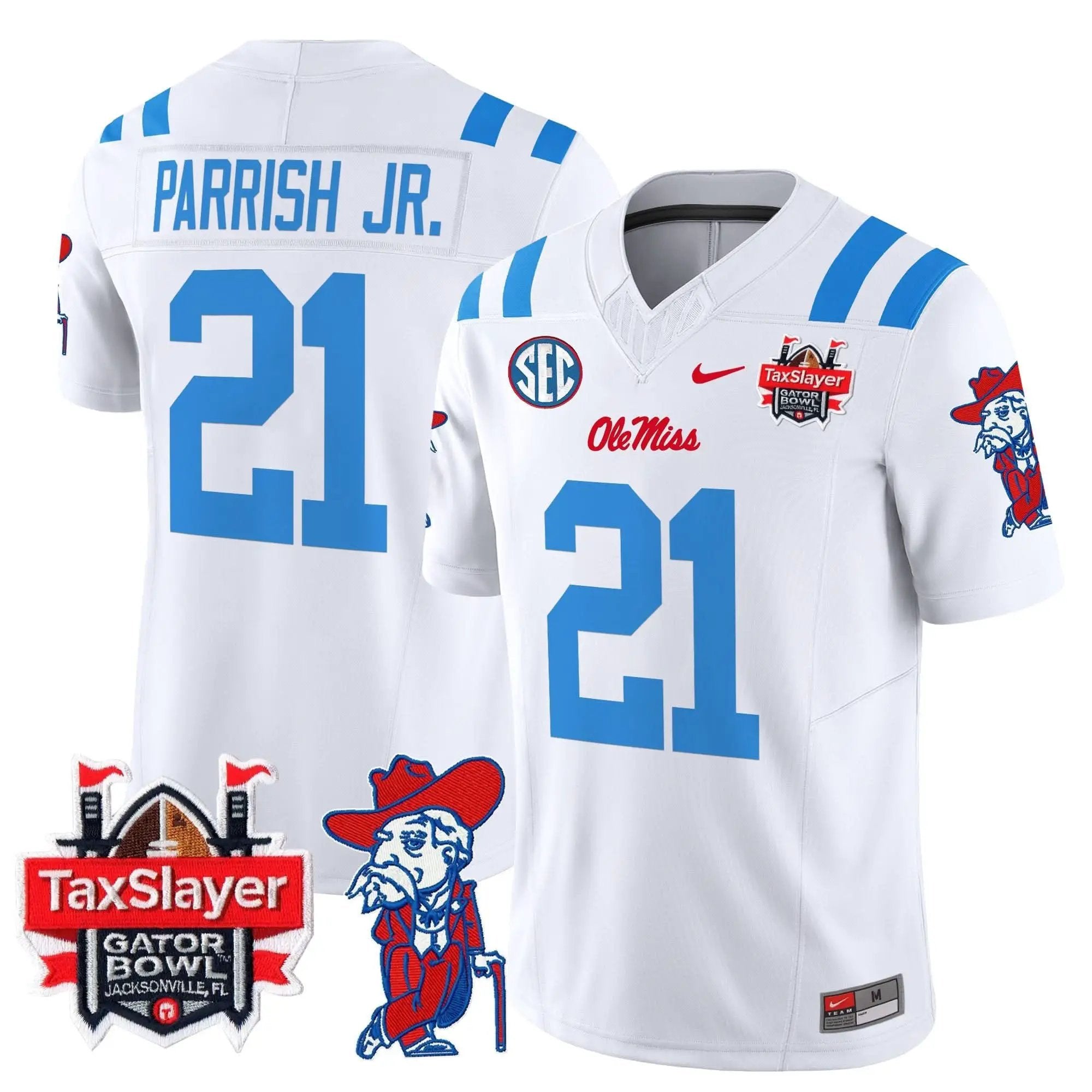 OMB 2025 Gator Bowl Patch Vapor Limited Jersey by Ole Miss Rebels