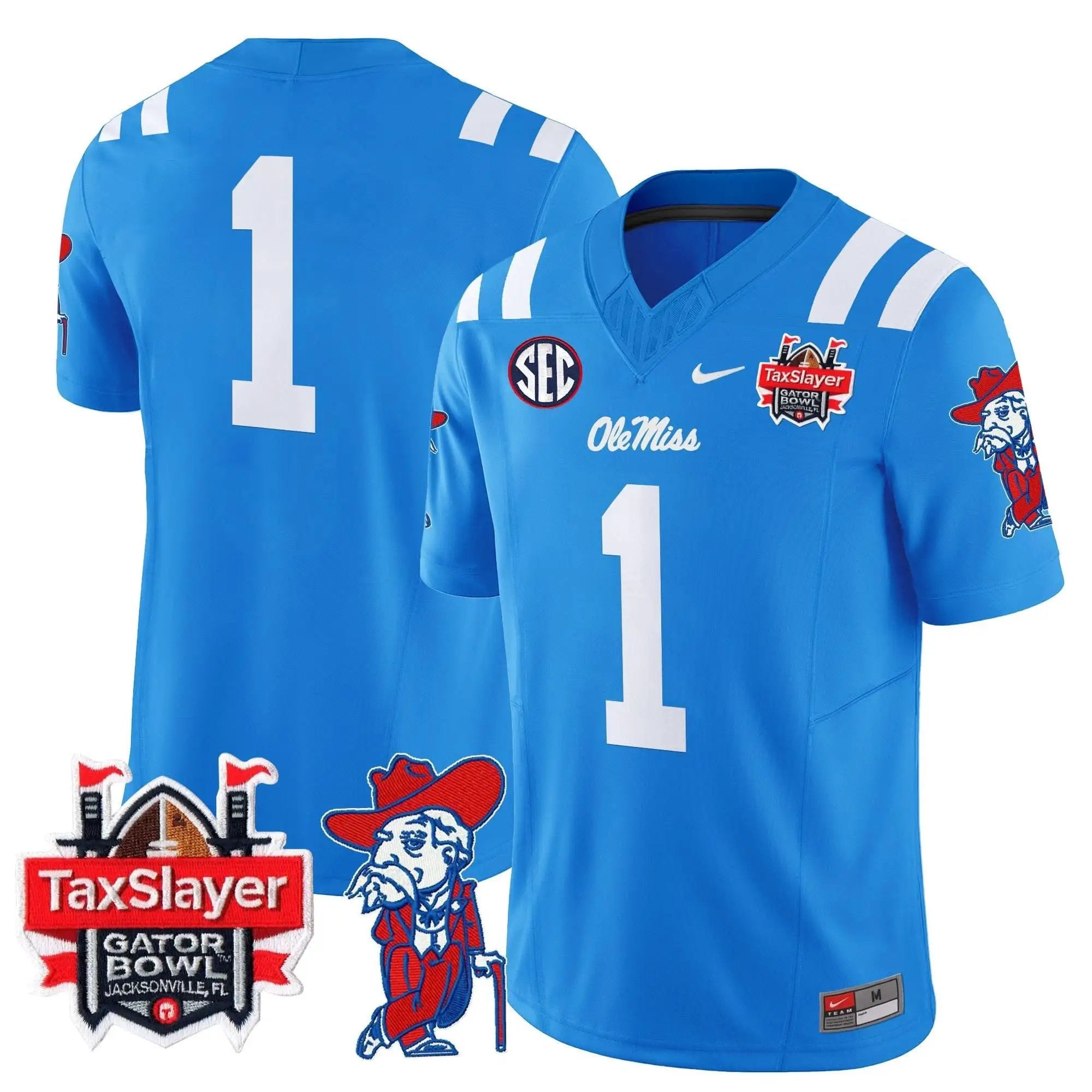 OMB 2025 Gator Bowl Patch Vapor Limited Jersey by Ole Miss Rebels