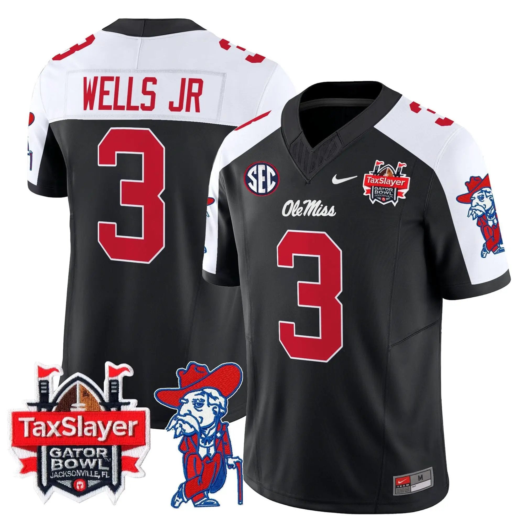 OMB 2025 Gator Bowl Patch Vapor Limited Jersey by Ole Miss Rebels