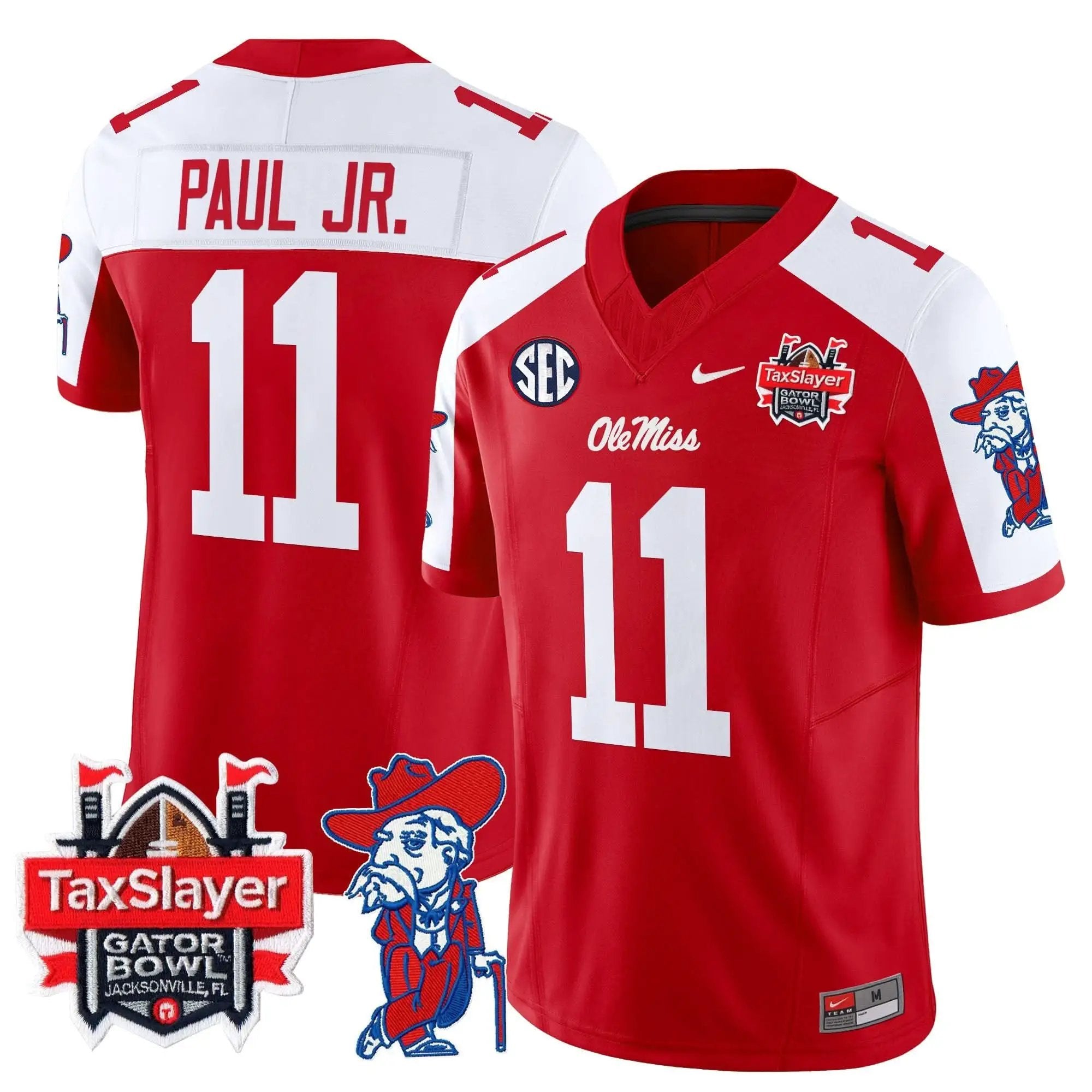 OMB 2025 Gator Bowl Patch Vapor Limited Jersey by Ole Miss Rebels