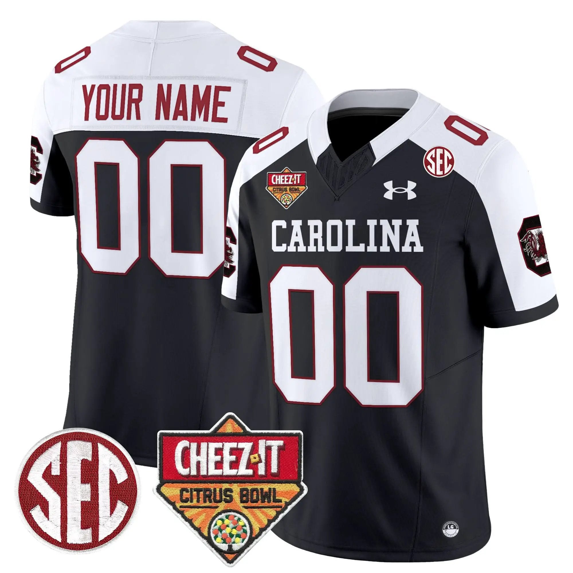 SCG 1980 Throwback Cheez-It Citrus Bowl Patch Vapor Limited Custom Jersey by South Carolina Gamecocks