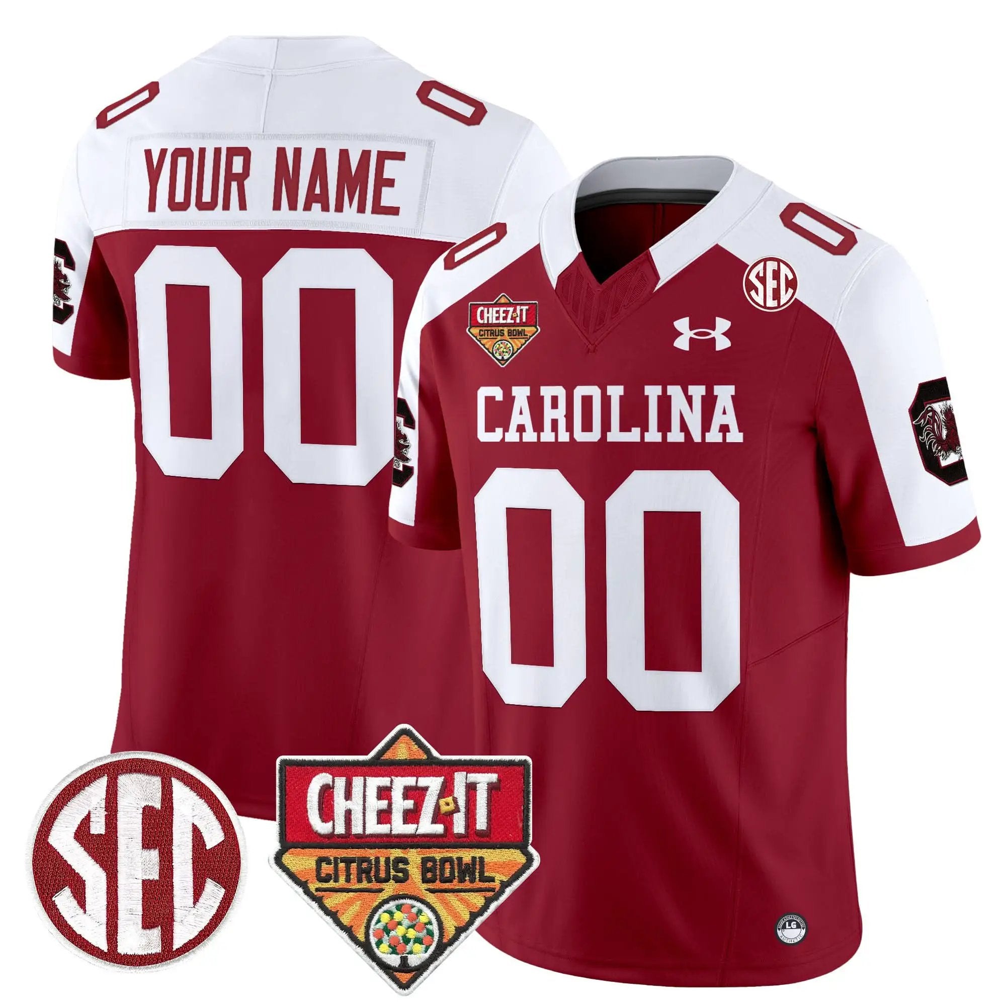 SCG 1980 Throwback Cheez-It Citrus Bowl Patch Vapor Limited Custom Jersey by South Carolina Gamecocks