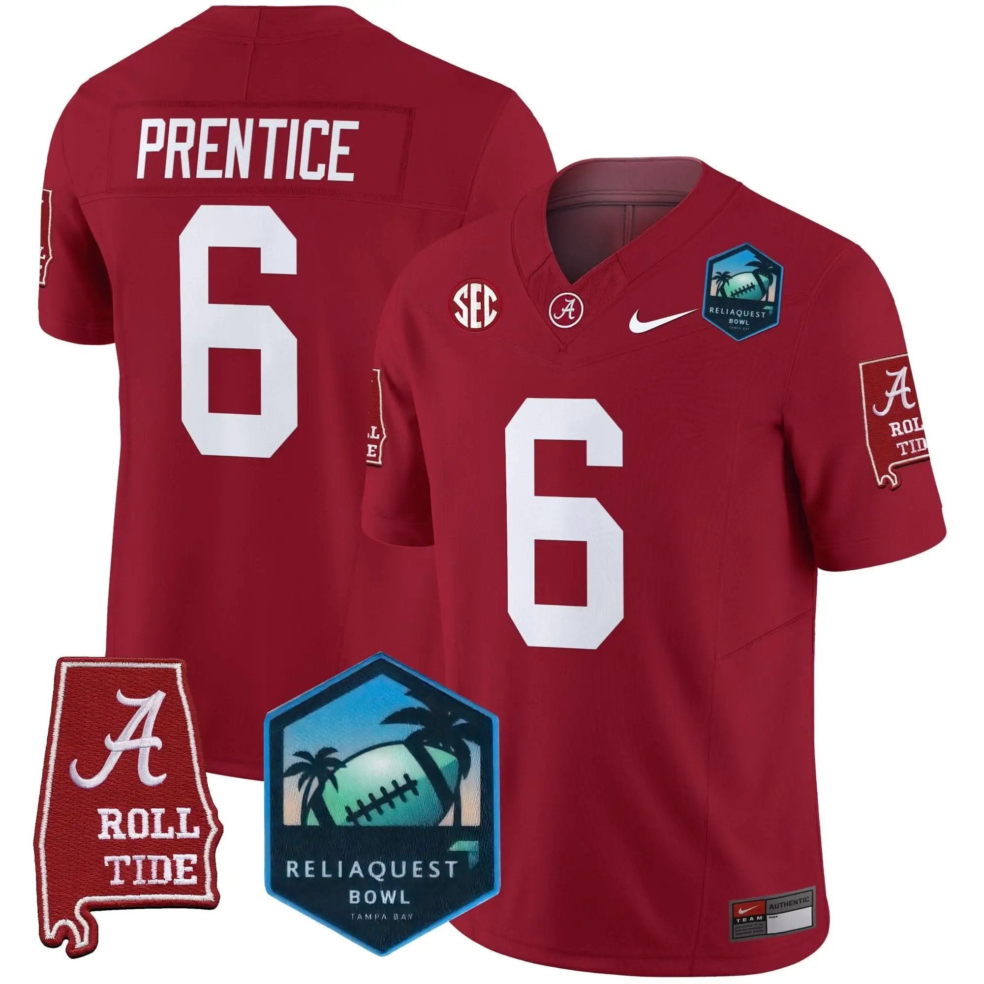 ACT 2025 ReliaQuest Bowl Patch Vapor Limited Jersey by Alabama Crimson Tide