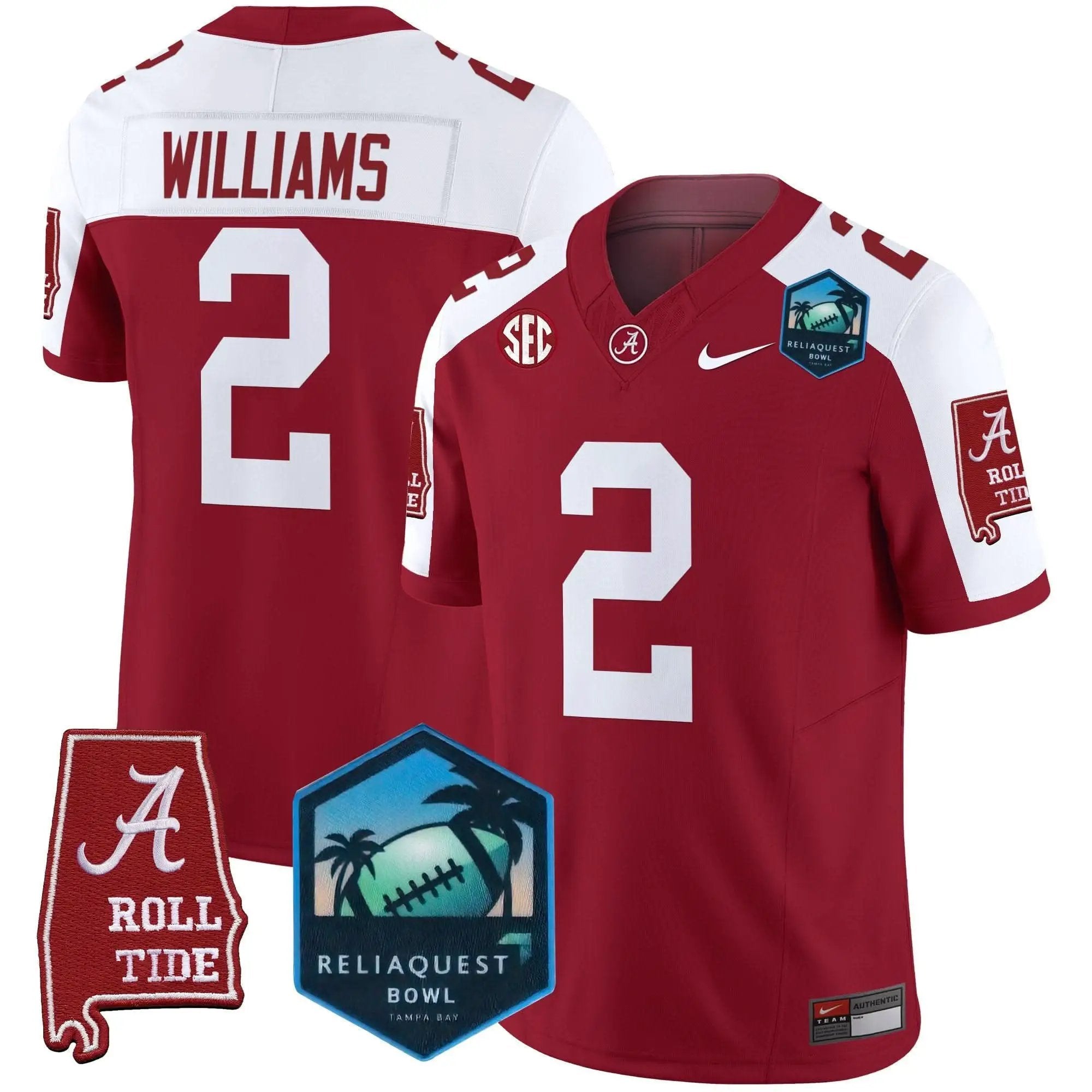 ACT 2025 ReliaQuest Bowl Patch Vapor Limited Jersey by Alabama Crimson Tide
