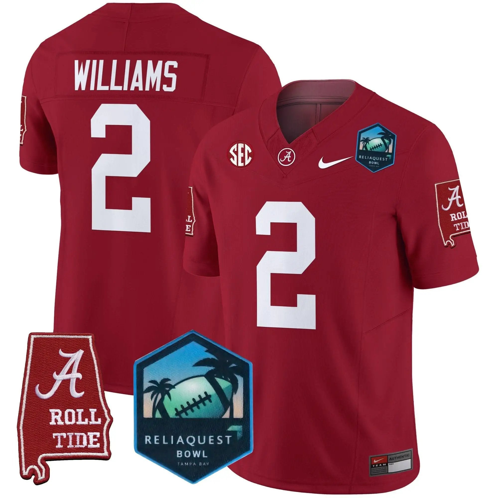 ACT 2025 ReliaQuest Bowl Patch Vapor Limited Jersey by Alabama Crimson Tide