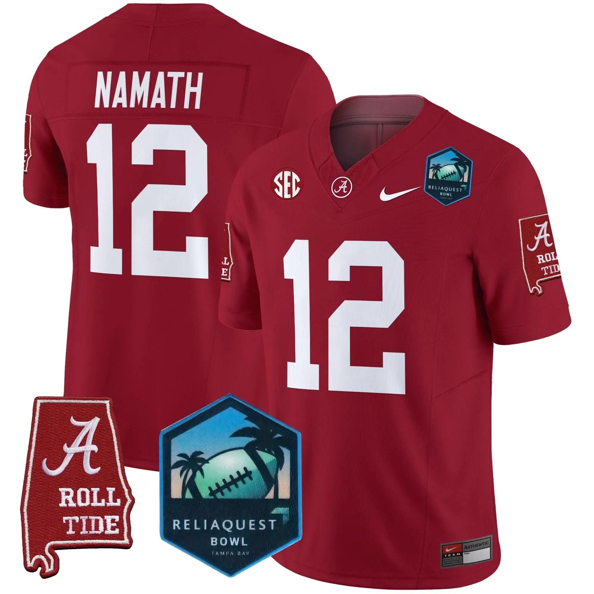 ACT 2025 ReliaQuest Bowl Patch Vapor Limited Jersey by Alabama Crimson Tide