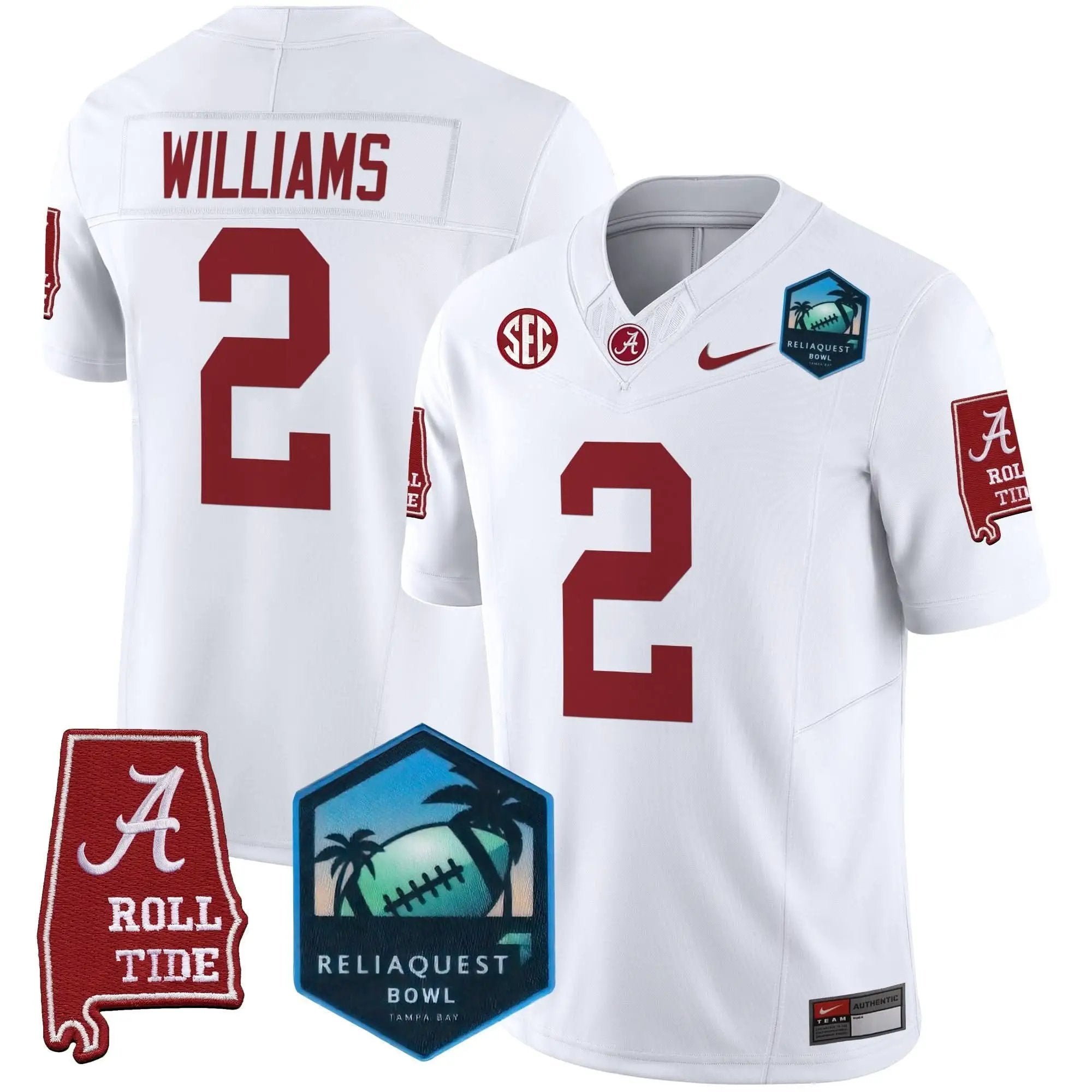 ACT 2025 ReliaQuest Bowl Patch Vapor Limited Jersey by Alabama Crimson Tide