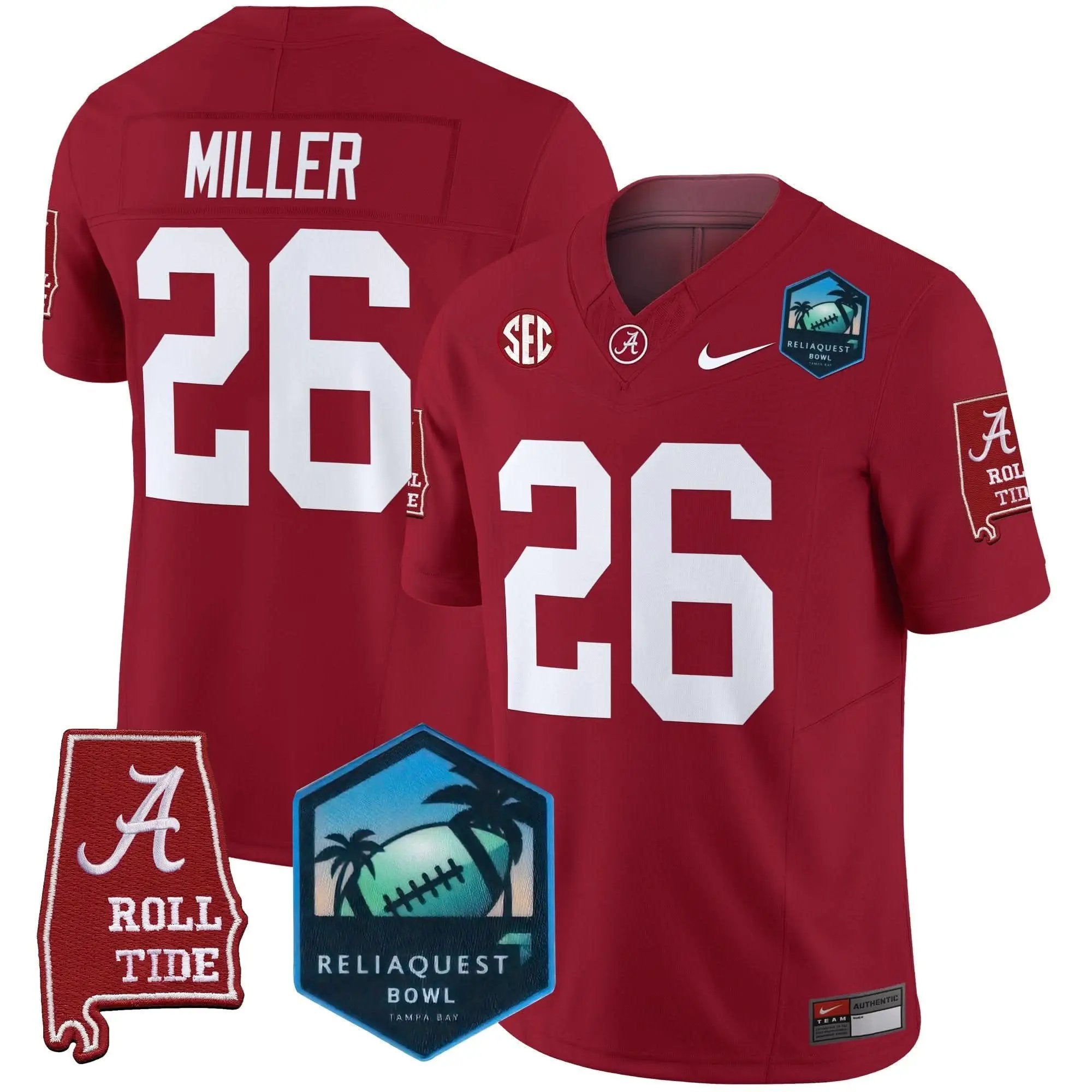 ACT 2025 ReliaQuest Bowl Patch Vapor Limited Jersey by Alabama Crimson Tide