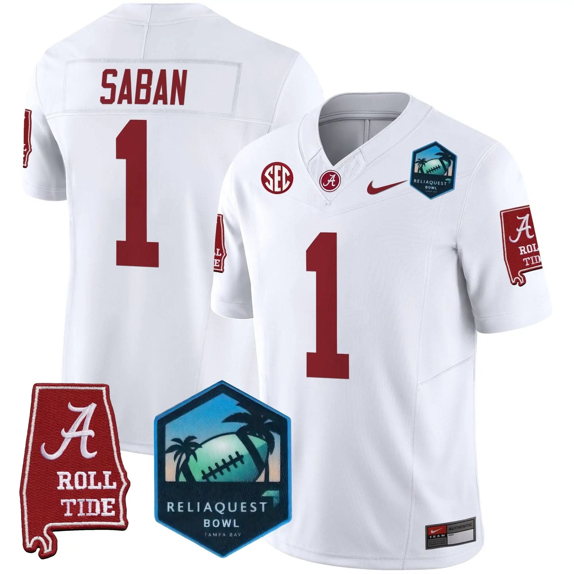 ACT 2025 ReliaQuest Bowl Patch Vapor Limited Jersey by Alabama Crimson Tide
