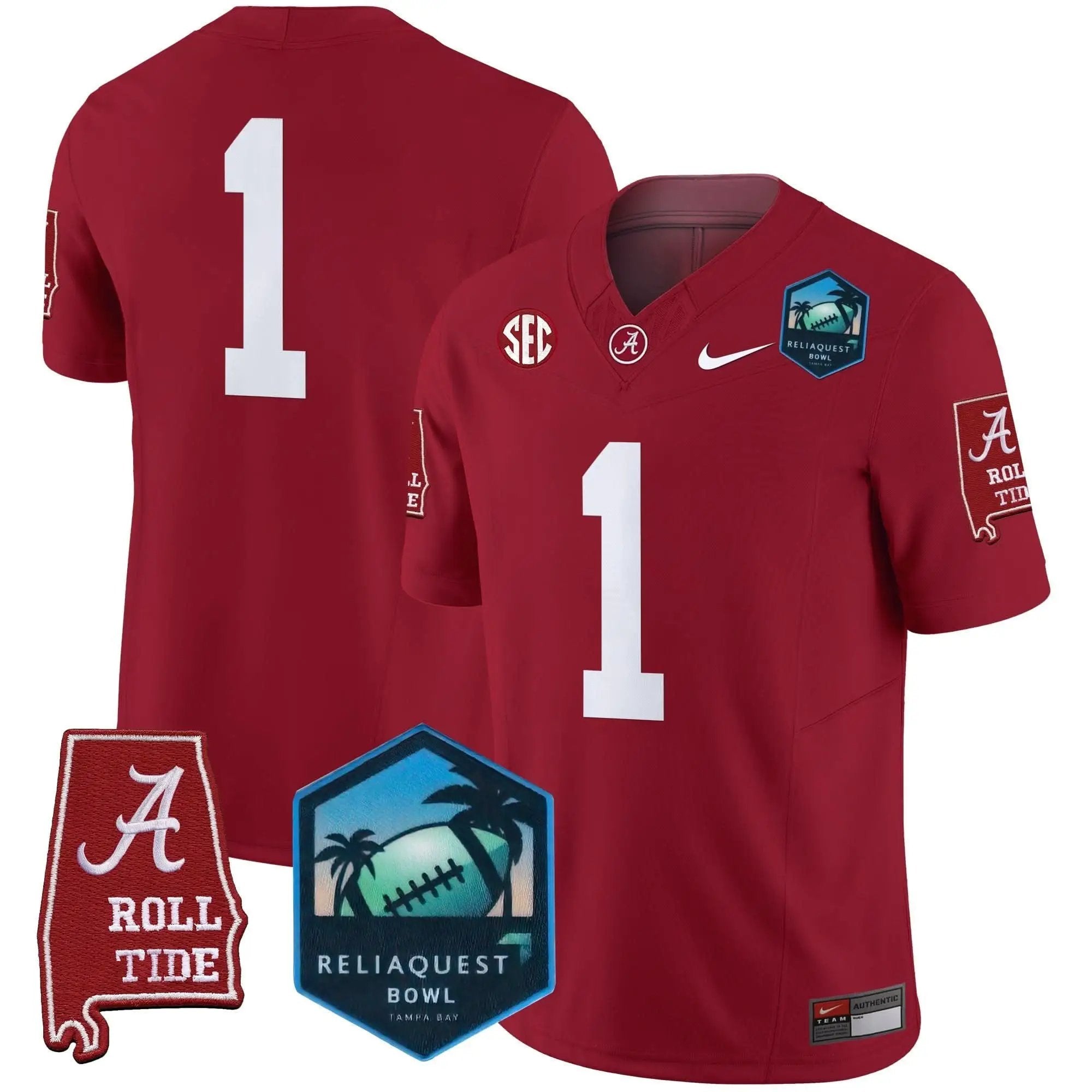 ACT 2025 ReliaQuest Bowl Patch Vapor Limited Jersey by Alabama Crimson Tide