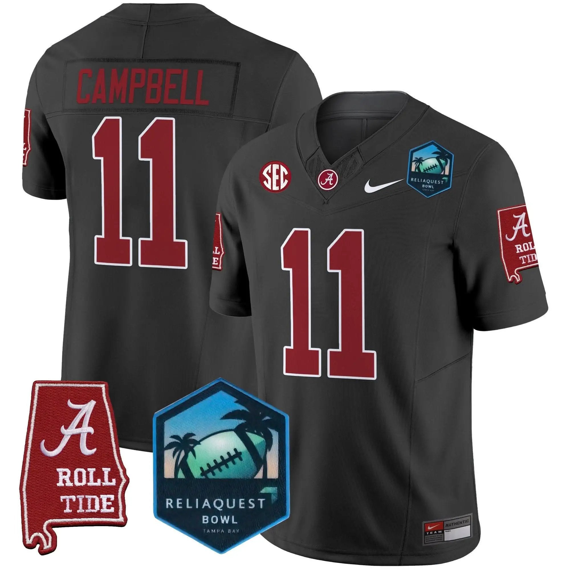 ACT 2025 ReliaQuest Bowl Patch Vapor Limited Jersey by Alabama Crimson Tide