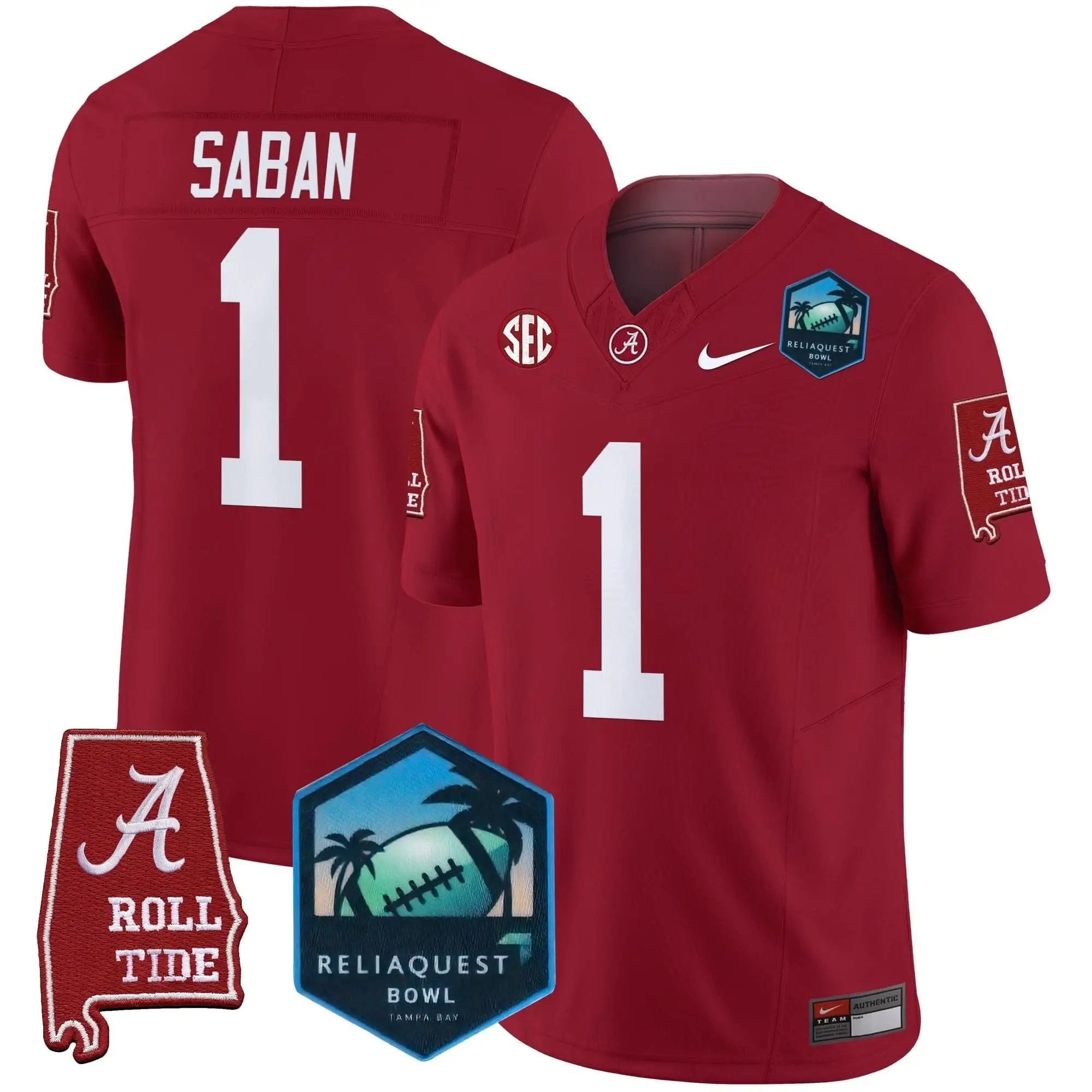 ACT 2025 ReliaQuest Bowl Patch Vapor Limited Jersey by Alabama Crimson Tide
