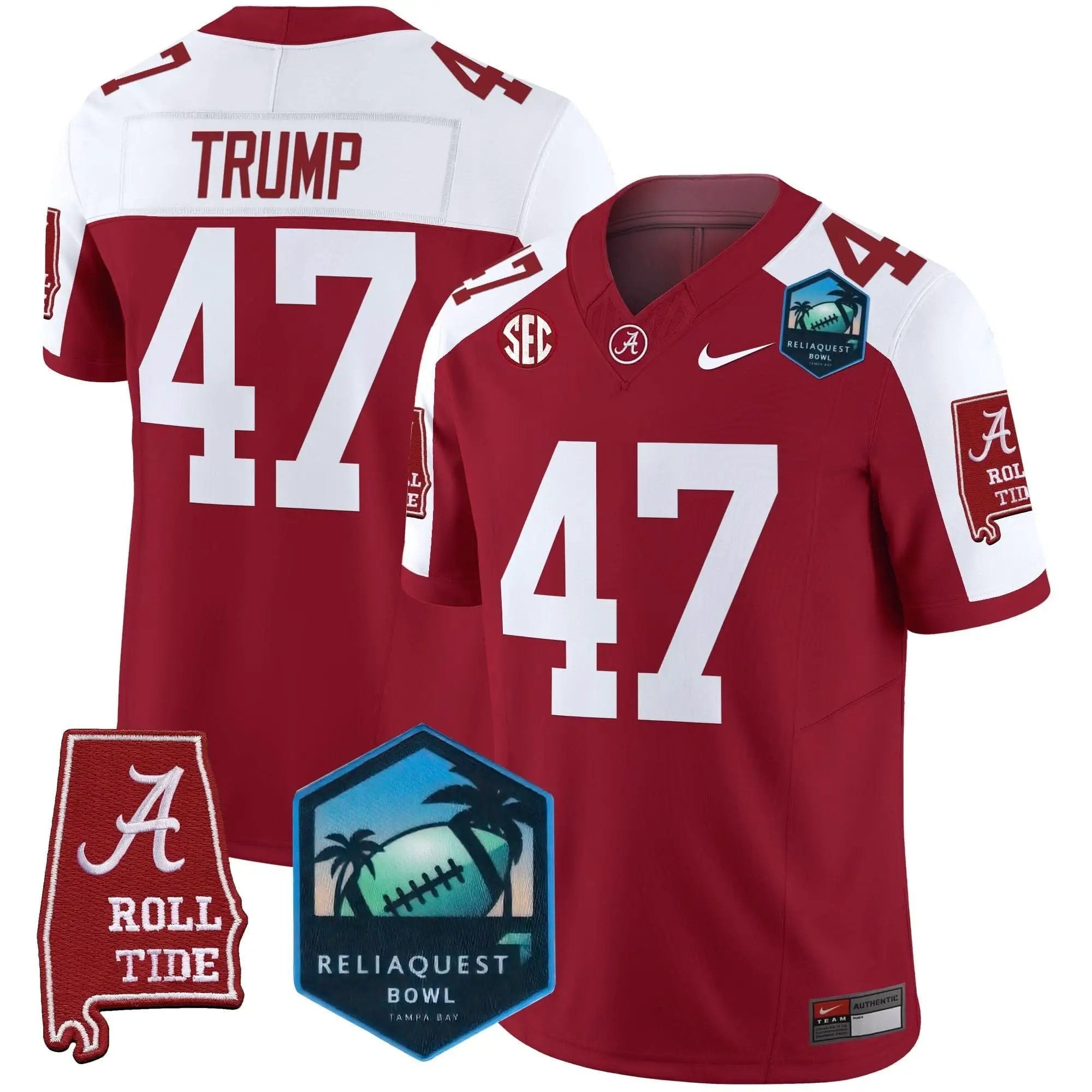 ACT 2025 ReliaQuest Bowl Patch Vapor Limited Jersey by Alabama Crimson Tide