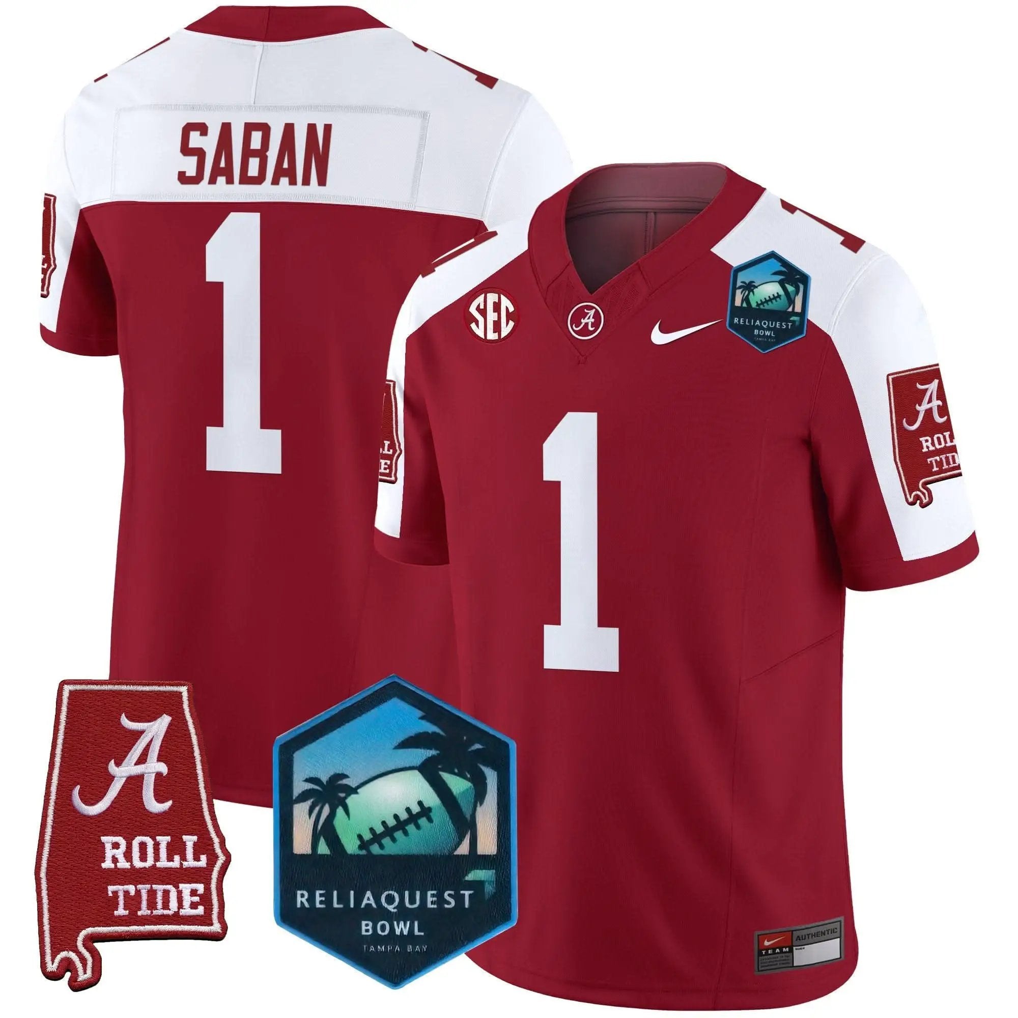 ACT 2025 ReliaQuest Bowl Patch Vapor Limited Jersey by Alabama Crimson Tide