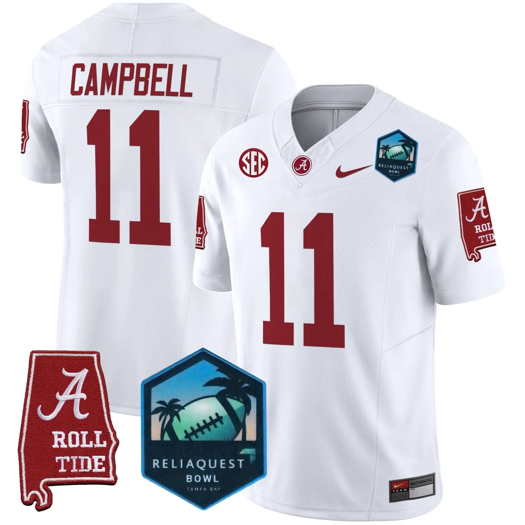 ACT 2025 ReliaQuest Bowl Patch Vapor Limited Jersey by Alabama Crimson Tide