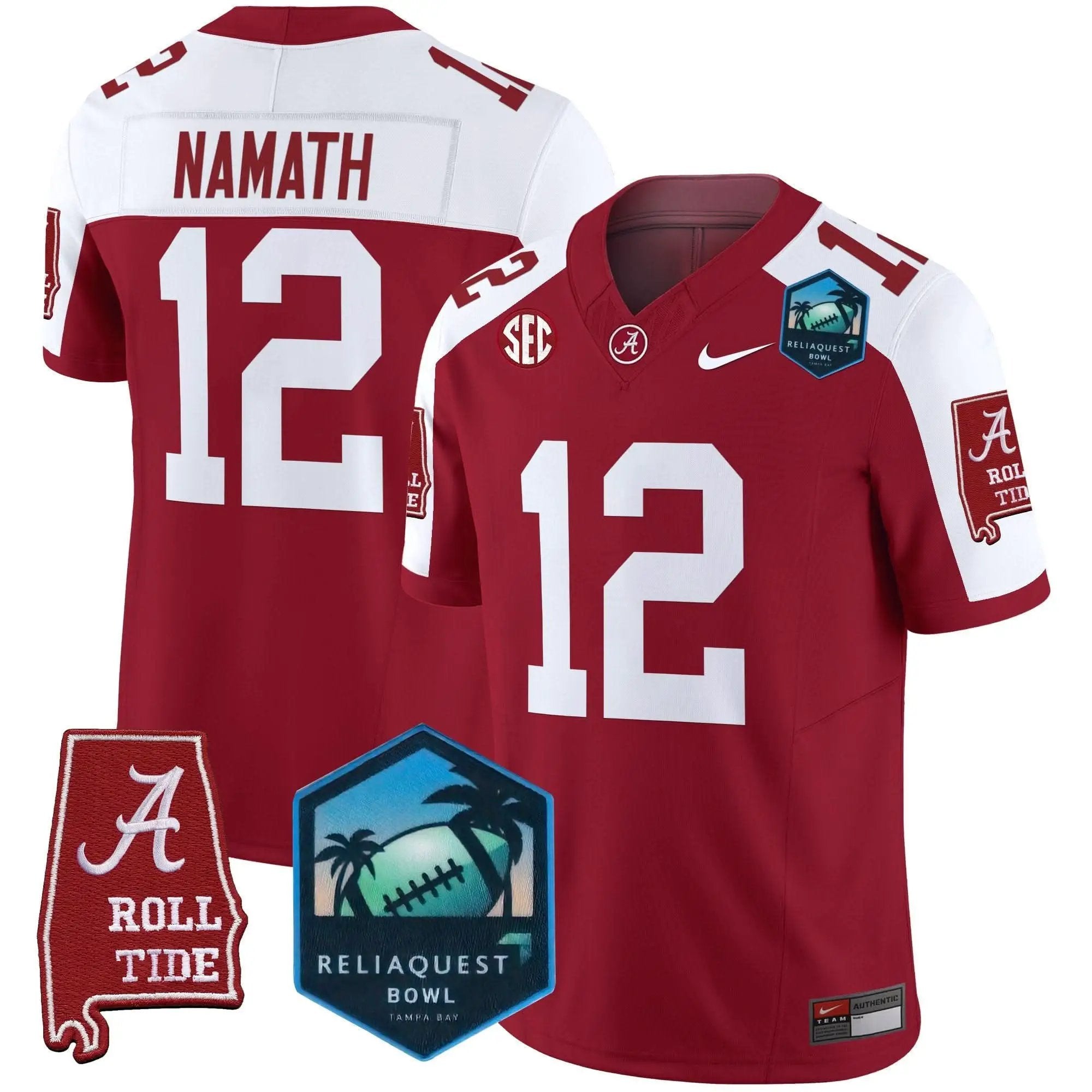 ACT 2025 ReliaQuest Bowl Patch Vapor Limited Jersey by Alabama Crimson Tide
