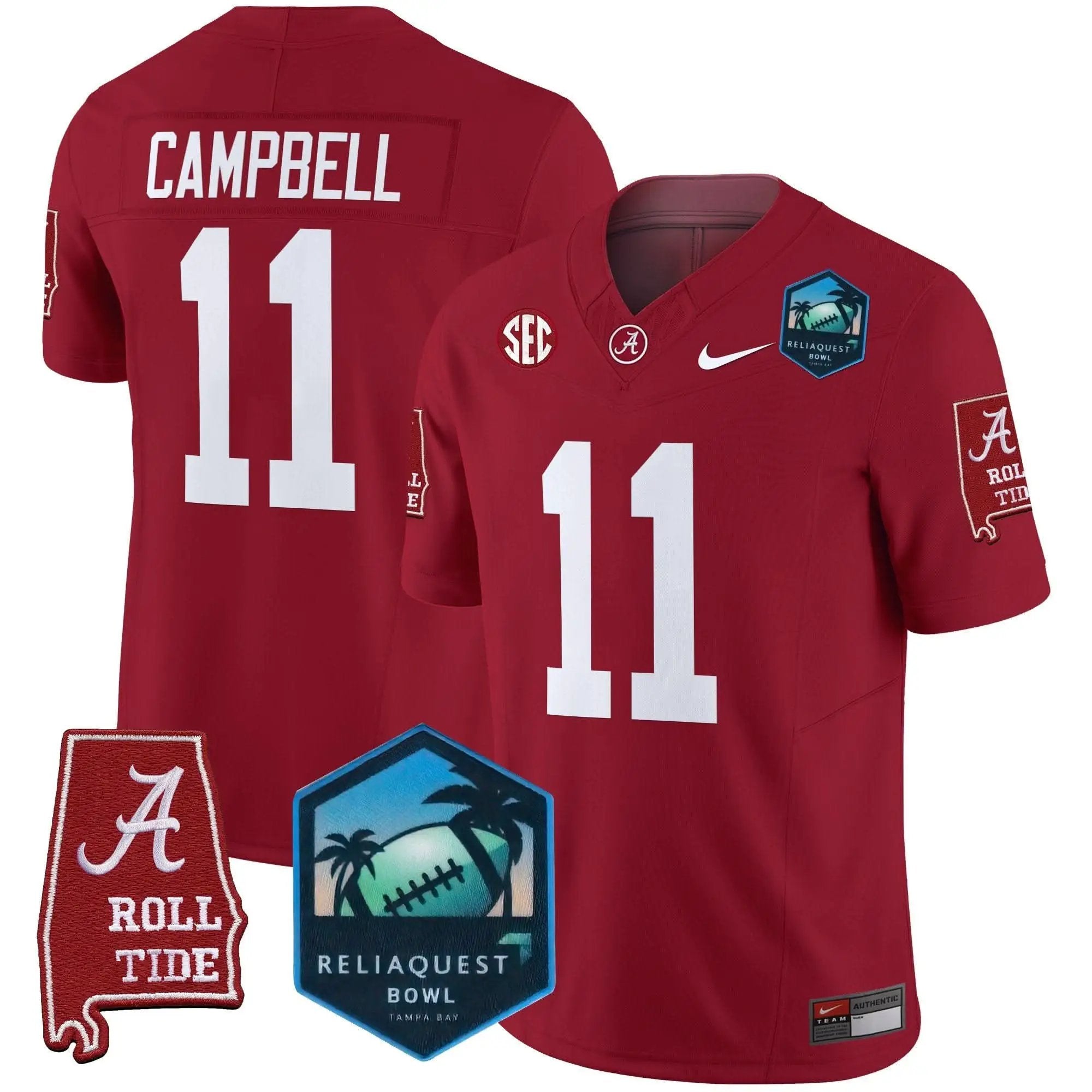 ACT 2025 ReliaQuest Bowl Patch Vapor Limited Jersey by Alabama Crimson Tide
