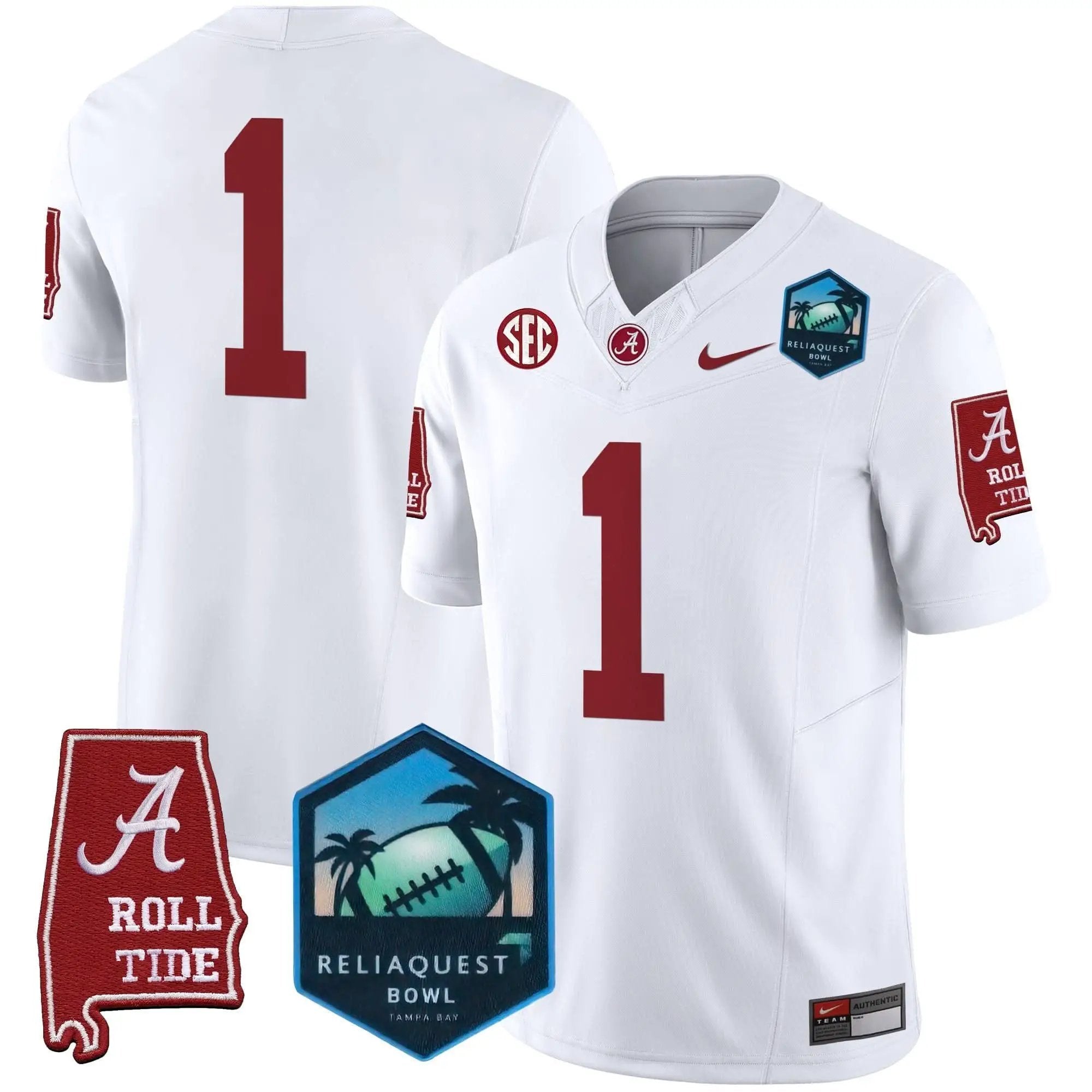 ACT 2025 ReliaQuest Bowl Patch Vapor Limited Jersey by Alabama Crimson Tide