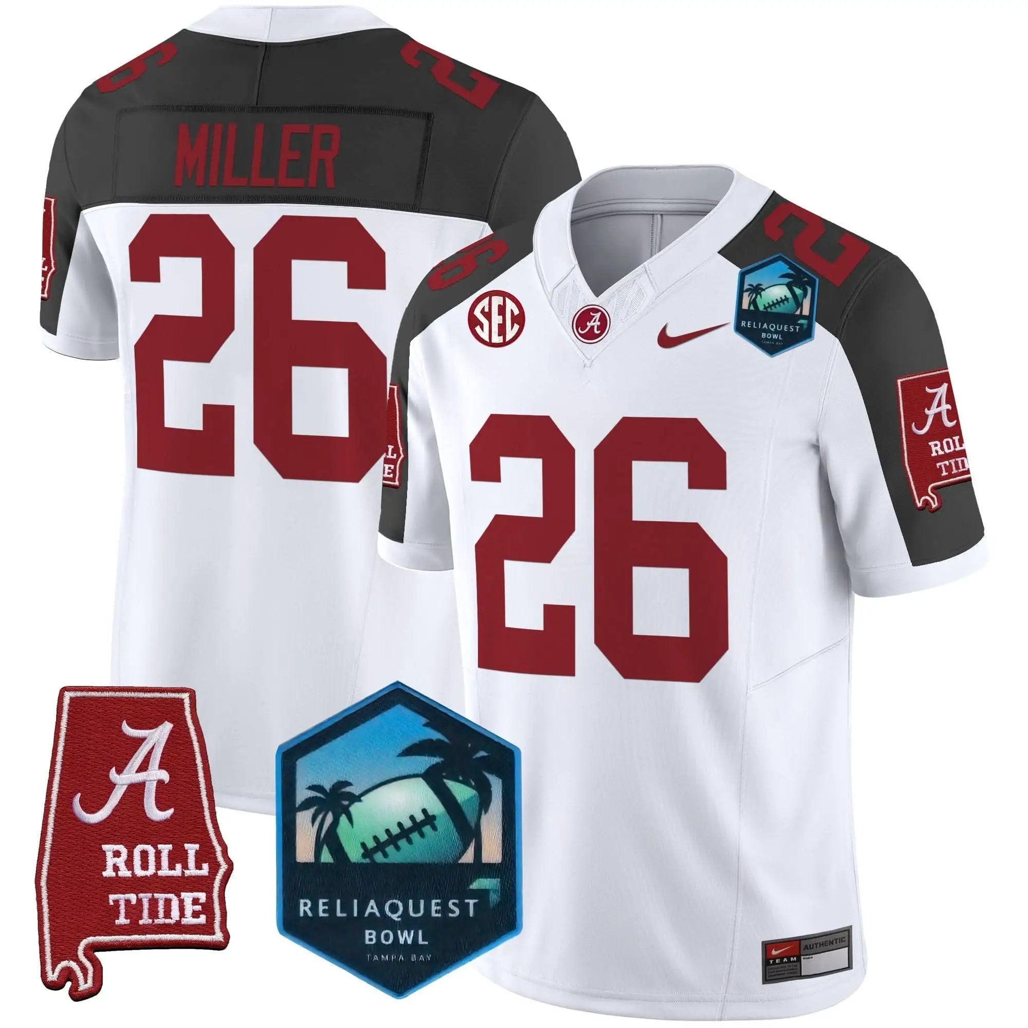 ACT 2025 ReliaQuest Bowl Patch Vapor Limited Jersey by Alabama Crimson Tide
