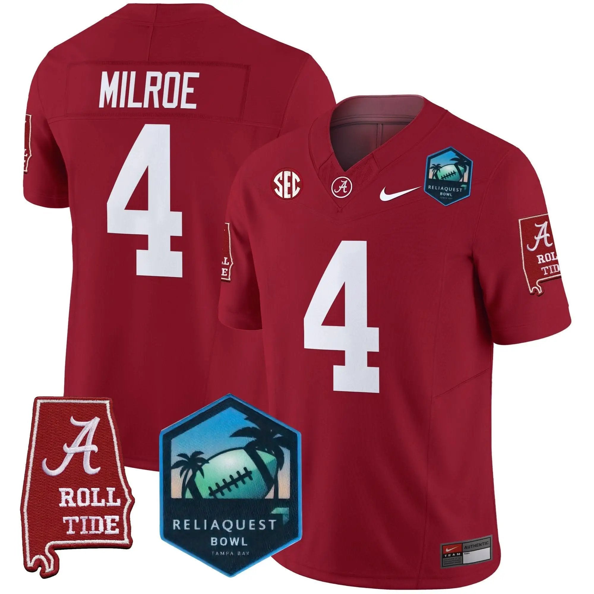 ACT 2025 ReliaQuest Bowl Patch Vapor Limited Jersey by Alabama Crimson Tide