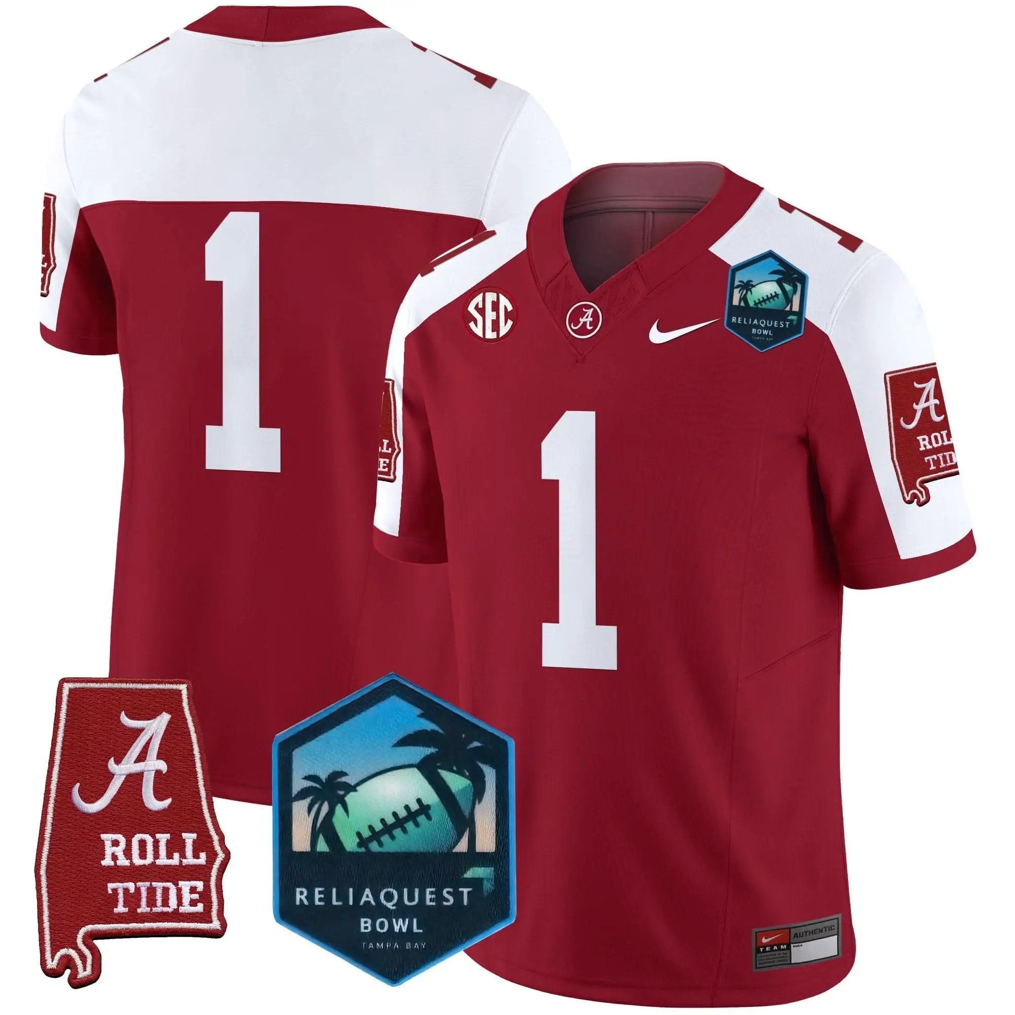 ACT 2025 ReliaQuest Bowl Patch Vapor Limited Jersey by Alabama Crimson Tide