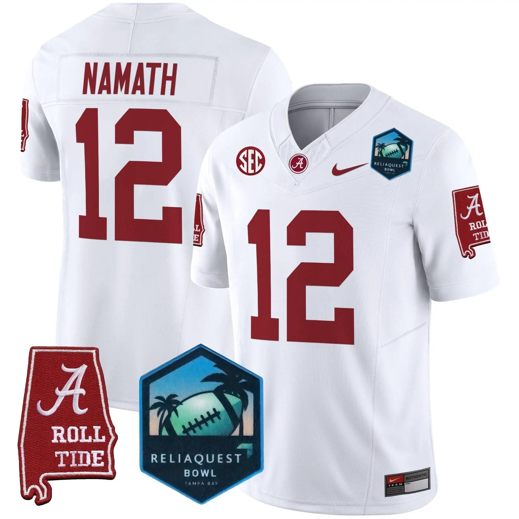 ACT 2025 ReliaQuest Bowl Patch Vapor Limited Jersey by Alabama Crimson Tide