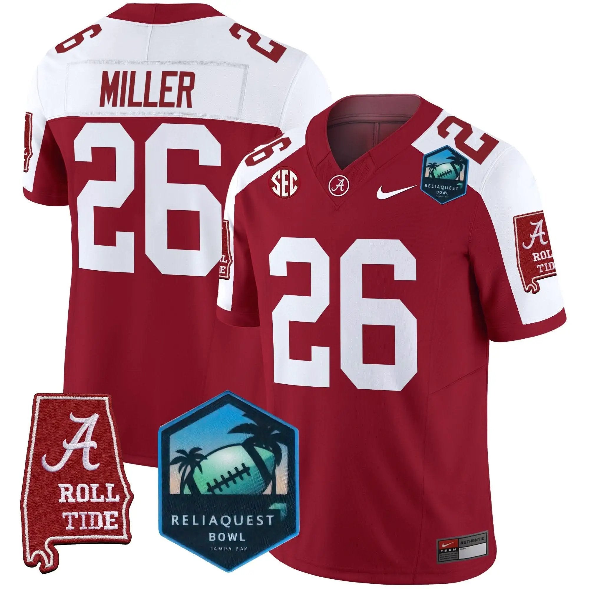 ACT 2025 ReliaQuest Bowl Patch Vapor Limited Jersey by Alabama Crimson Tide