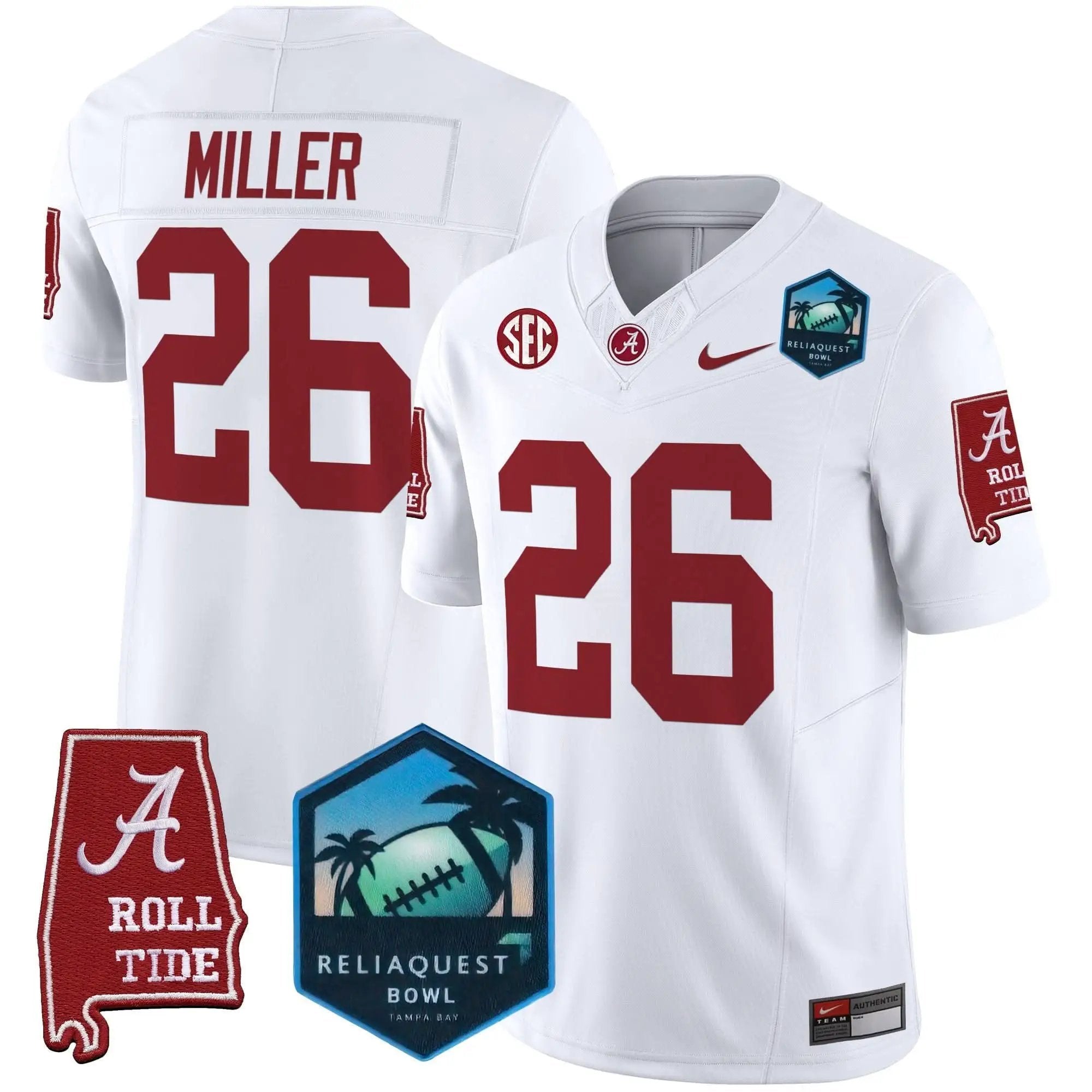 ACT 2025 ReliaQuest Bowl Patch Vapor Limited Jersey by Alabama Crimson Tide