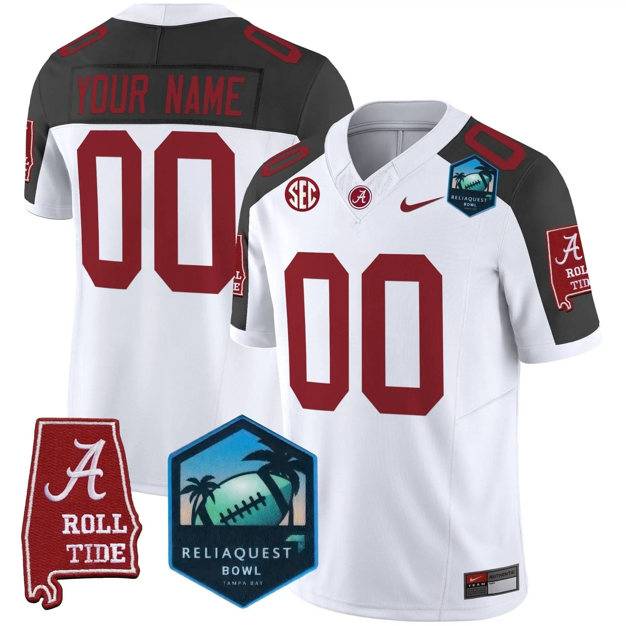 ACT 2025 ReliaQuest Bowl Patch Vapor Limited Custom Jersey by Alabama Crimson Tide