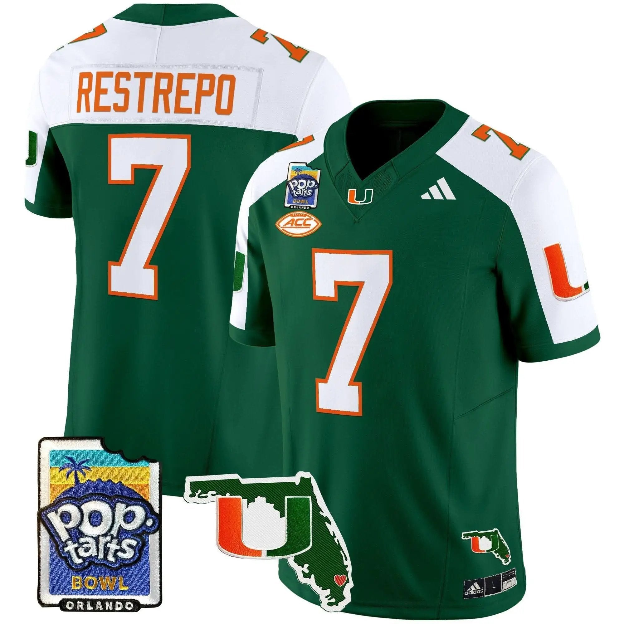 MH 2025 PopTarts Bowl Patch Vapor Limited Jersey by Miami Hurricanes