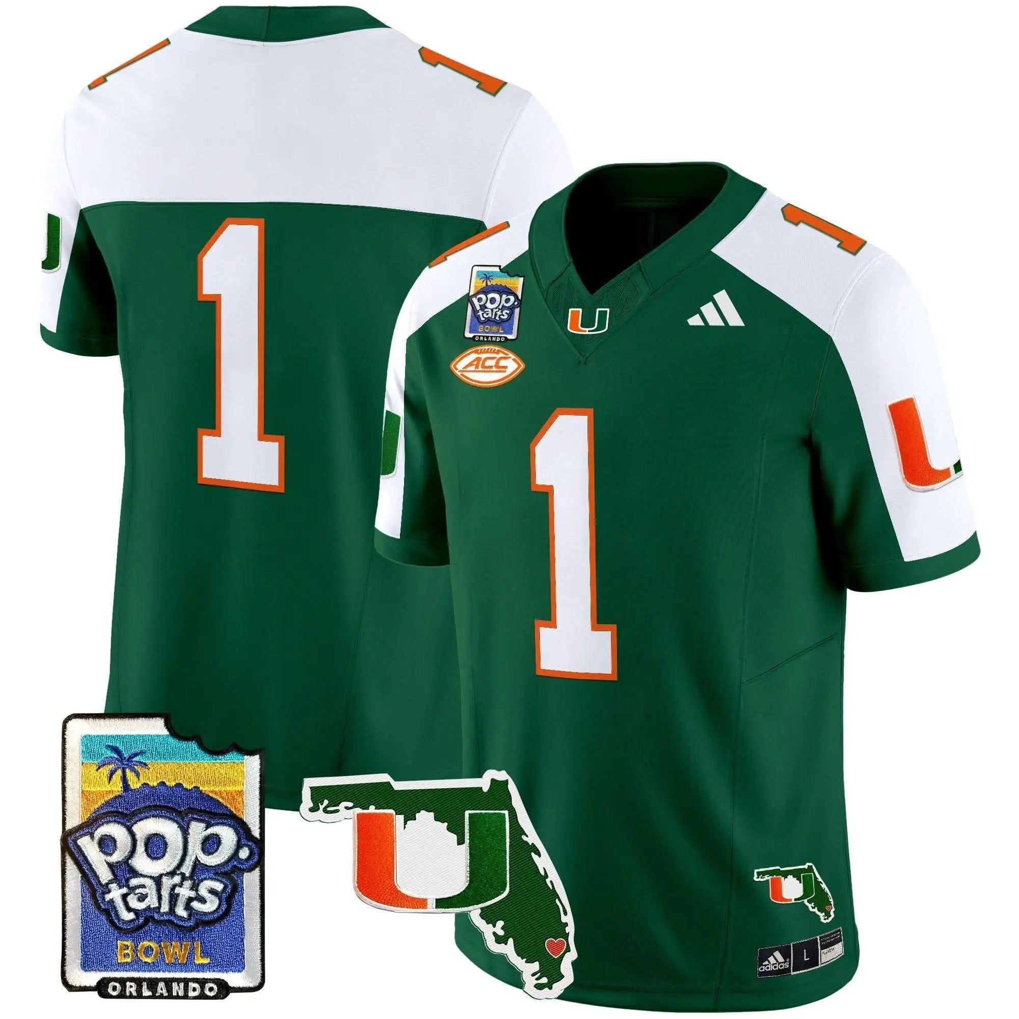MH 2025 PopTarts Bowl Patch Vapor Limited Jersey by Miami Hurricanes